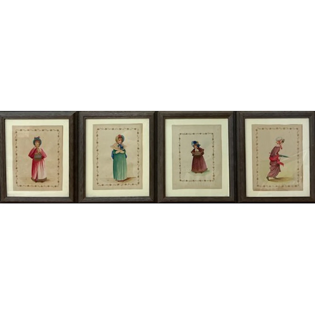 Kate Greenaway (British, 1846-1901) A set of four illustrat...