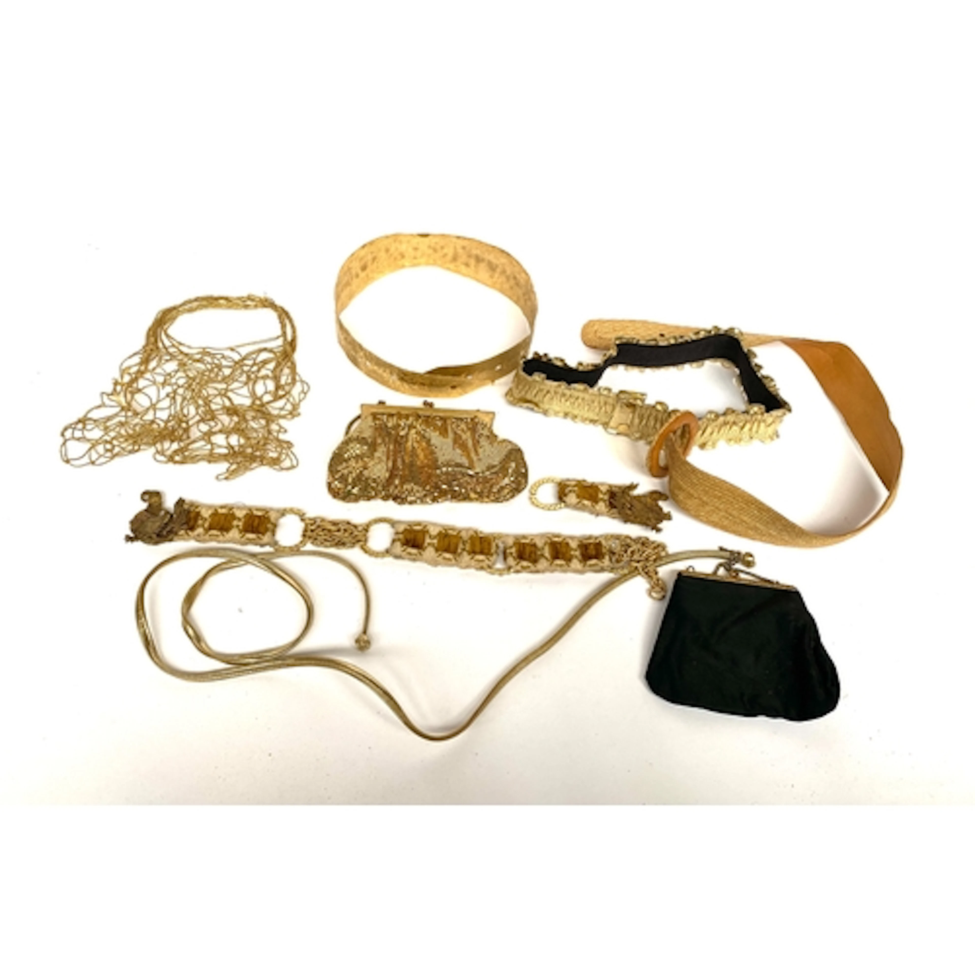 A lot of gold tone accessories to include Bruce Oldfield bel...