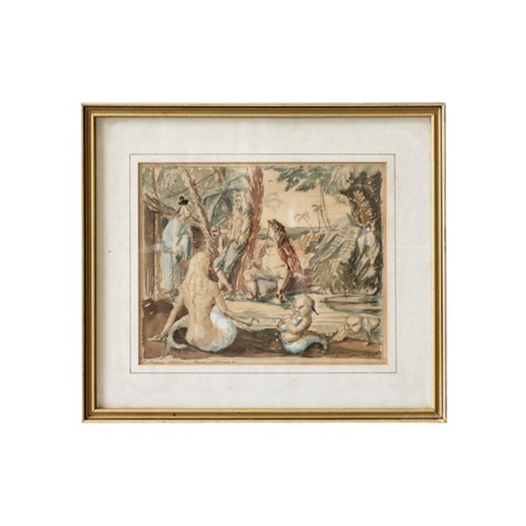 'DAMN CLEVER,THESE CHINESE' WATER COLOUR/PAPER MID 19TH CENT...