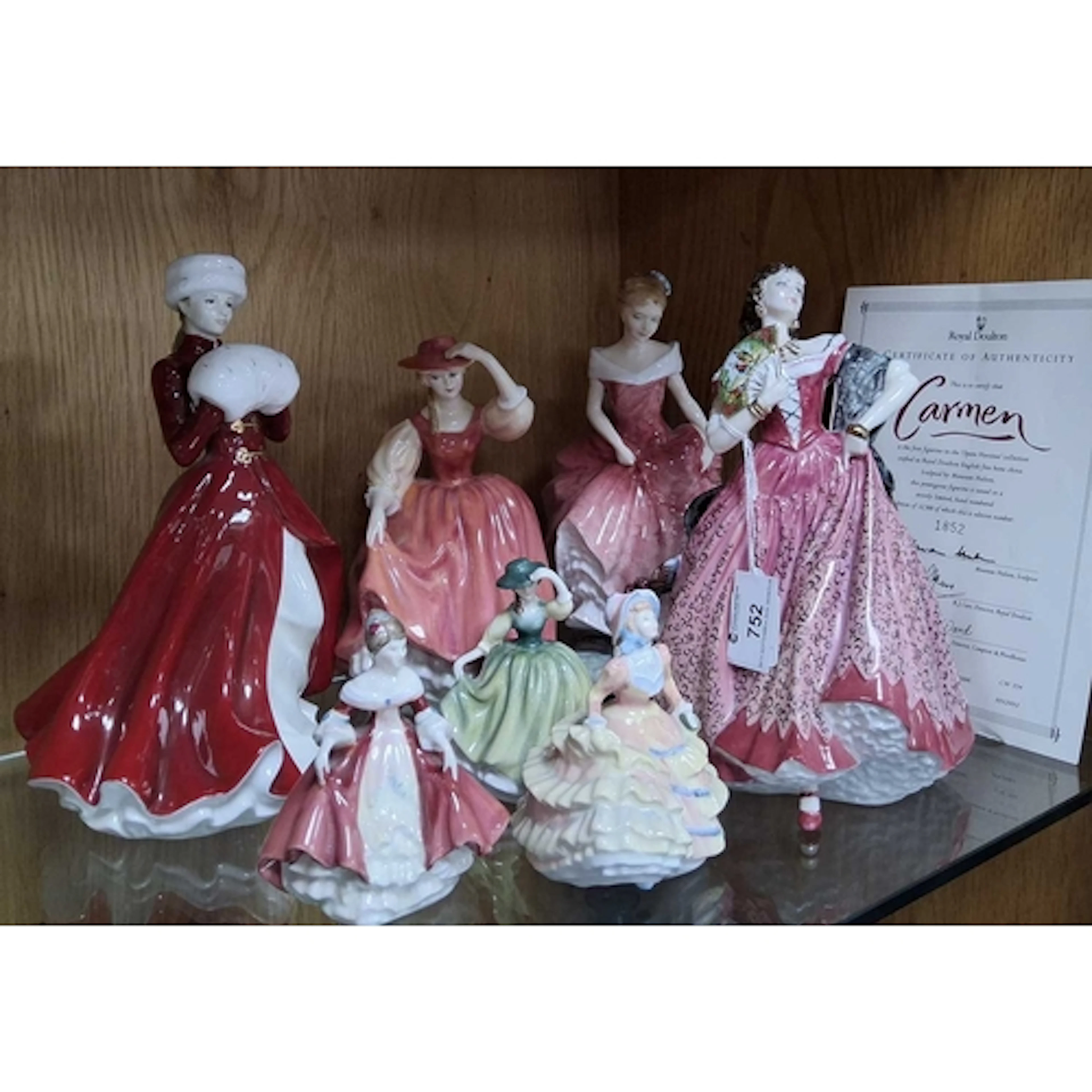 A GROUP OF ROYAL DOULTON FIGURINES, to include 'Carmen' the ...