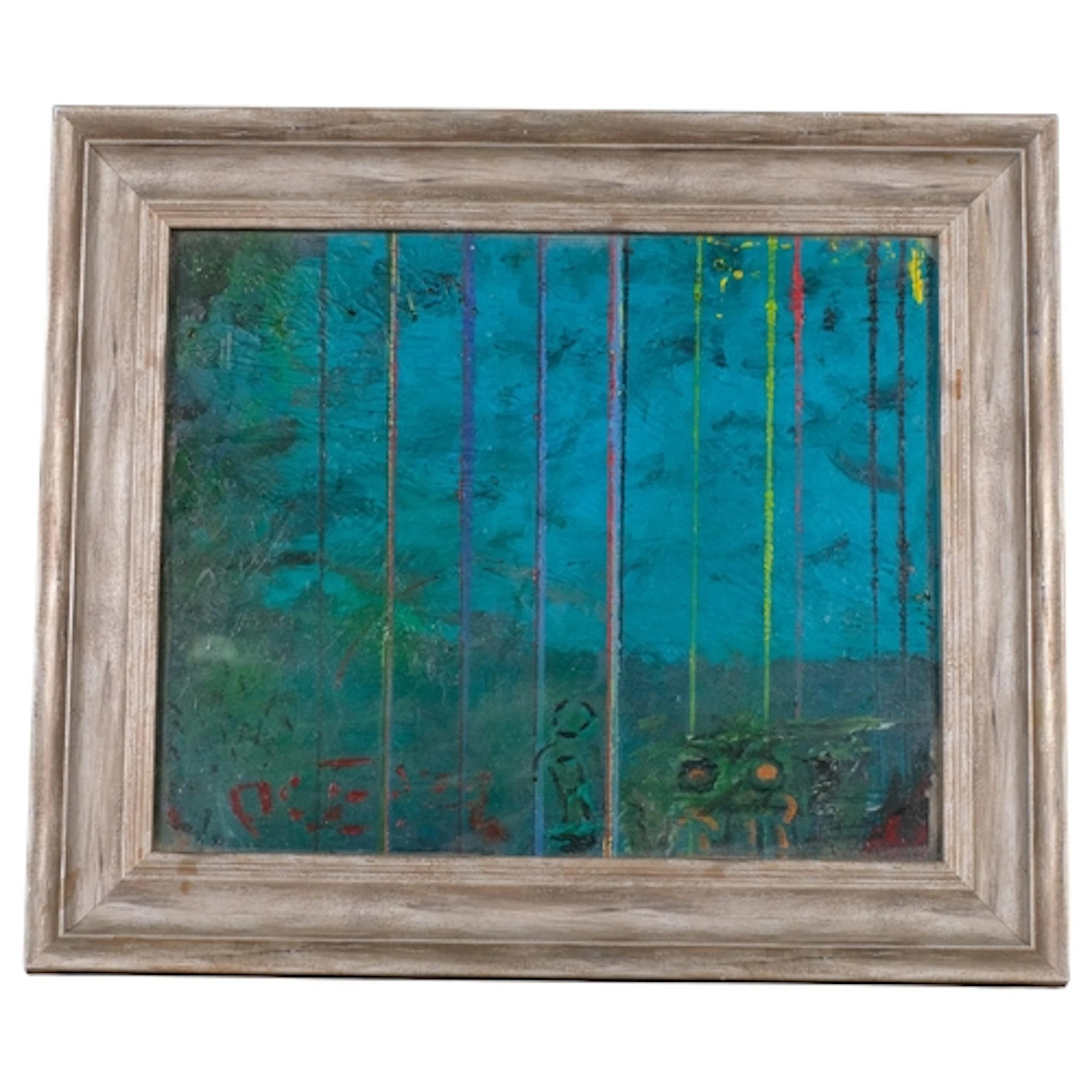 Contemporary abstract composition, oil on board, unsigned, 3...