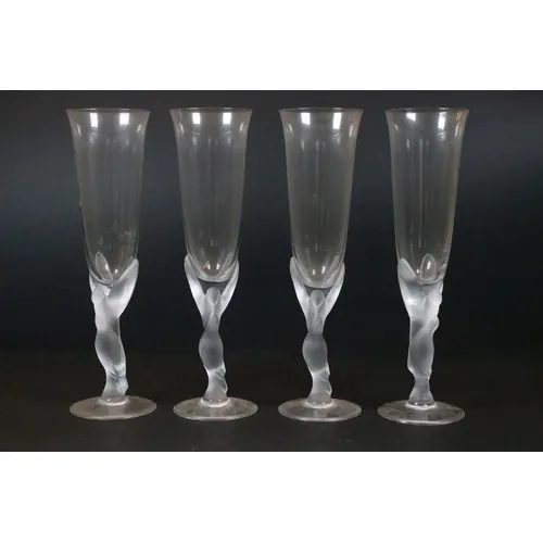 Set of four Karl Faberge Franklin Mint 'Snow Dove' pattern f...