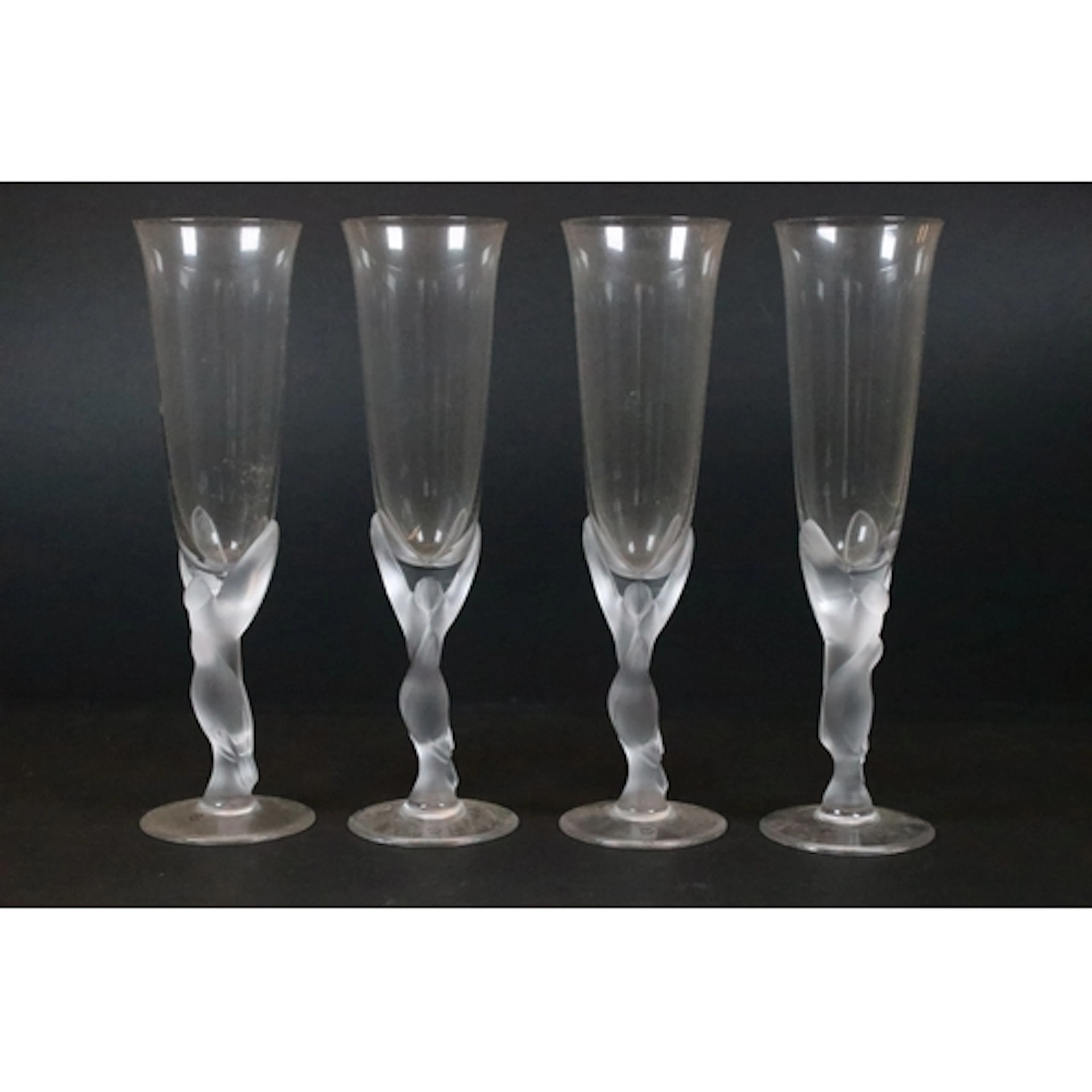 Set of four Karl Faberge Franklin Mint 'Snow Dove' pattern f...