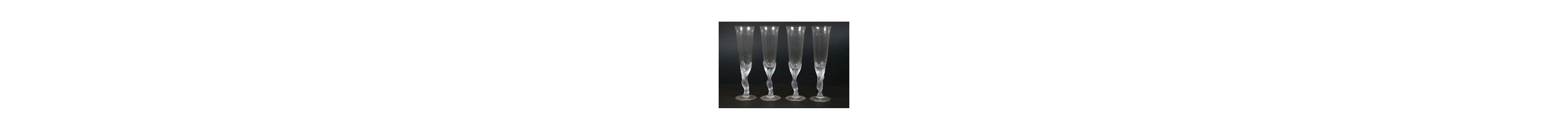 Set of four Karl Faberge Franklin Mint 'Snow Dove' pattern f...
