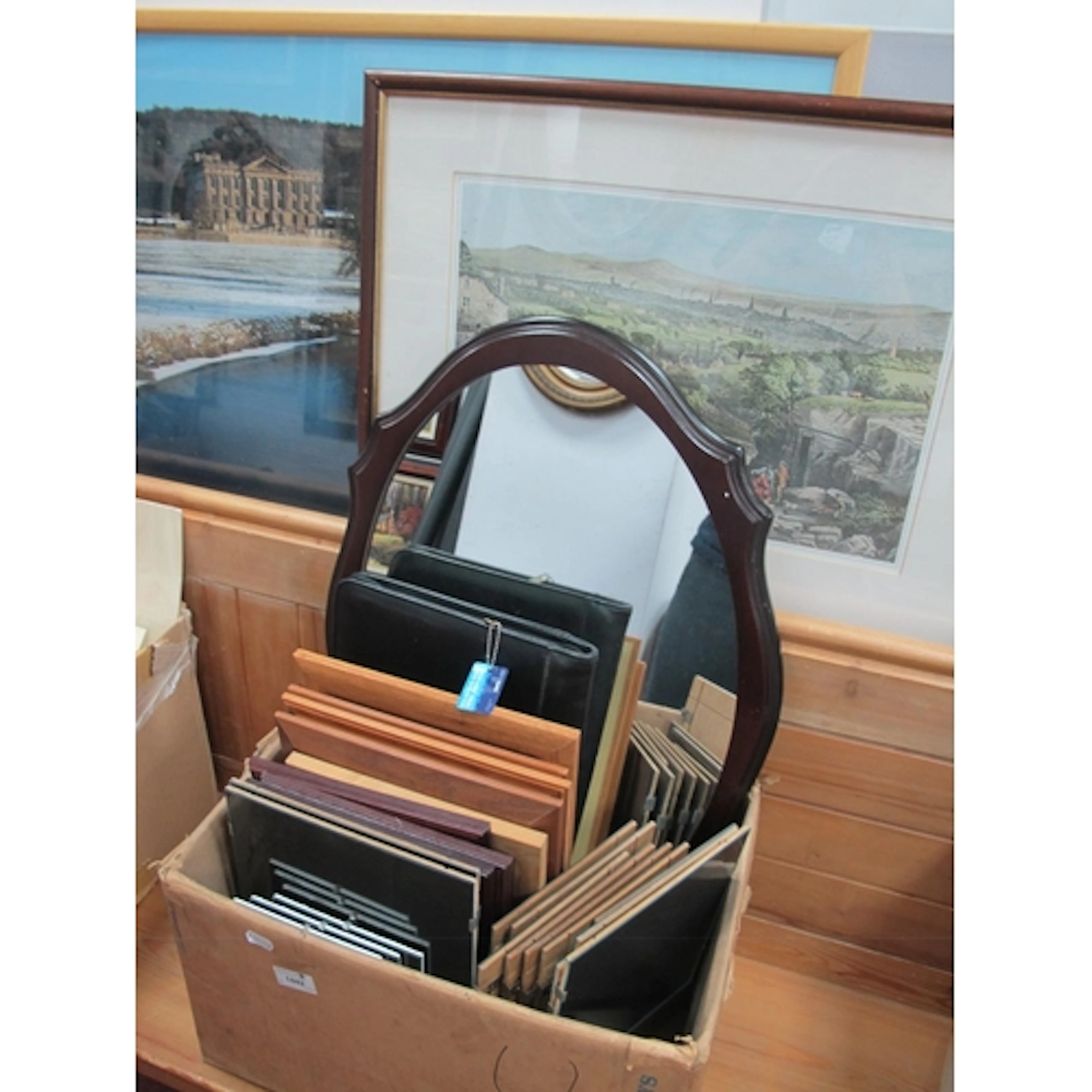Pictures, mirror and whiteboard, including Ostaline whiteboa...