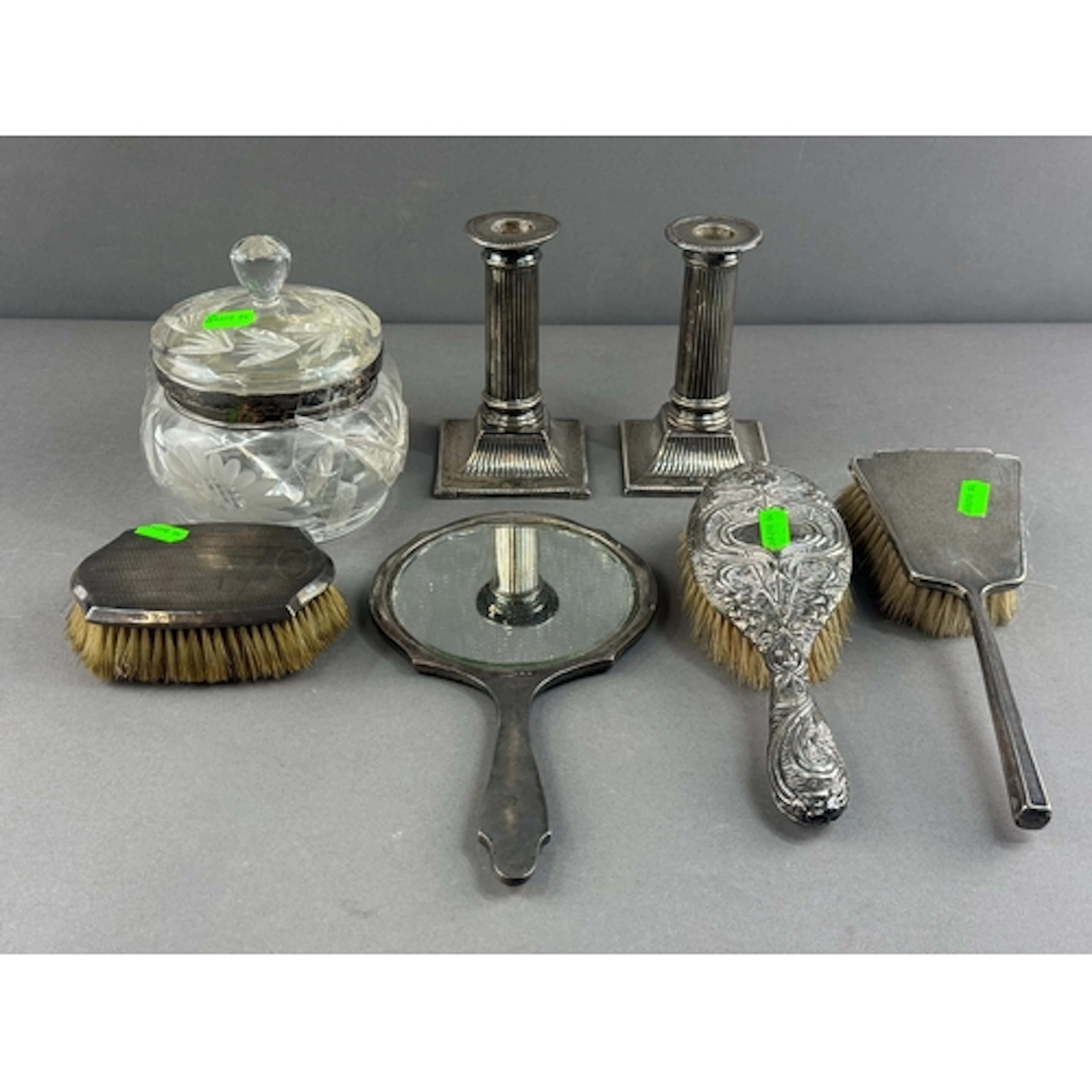 Silver: a pair of Victorian Corinthian column candlesticks, ...