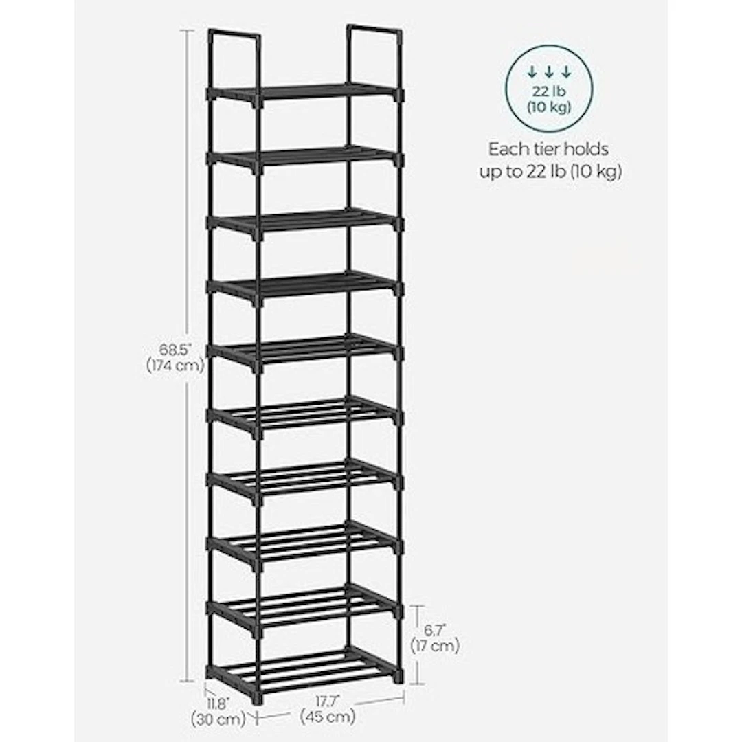 SONGMICS 10 TIER SHOE RACK 1 box, SKU number: LSA25BK, RRP: ...