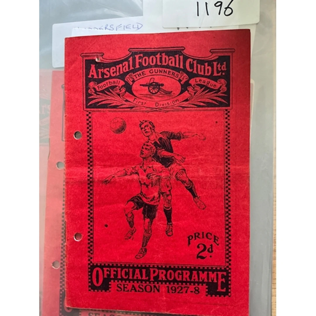 1927 - 1928 Arsenal v Cardiff City Football Programme: For t...