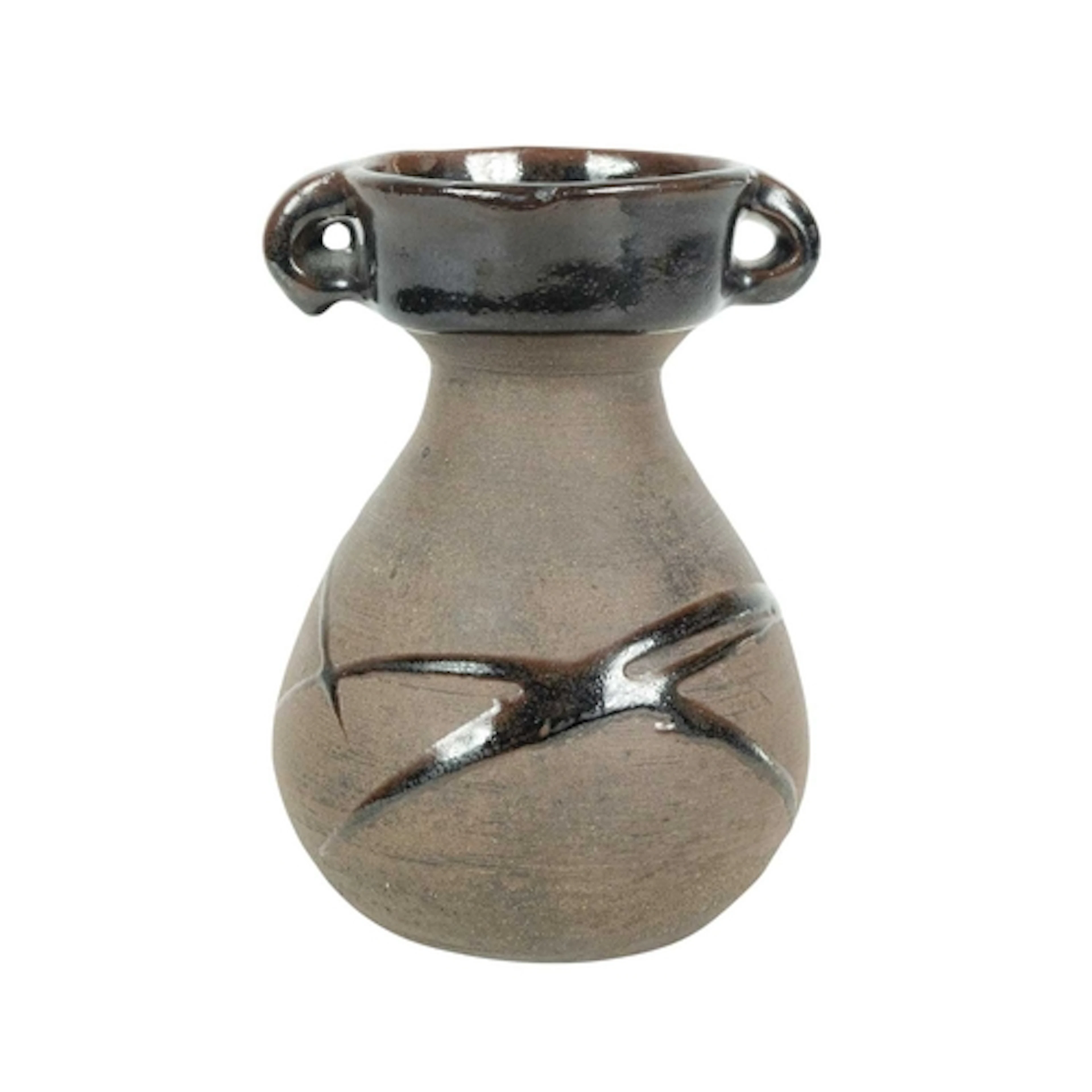 § Janet LEACH (1918-1997) Lugged Vase Stoneware, impressed p...