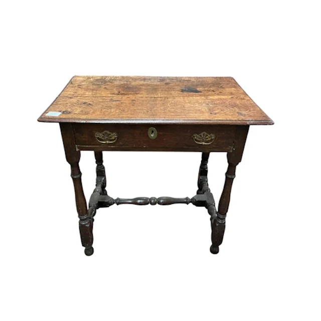An 18th century oak side table, width 76cm, depth 51cm, heig...