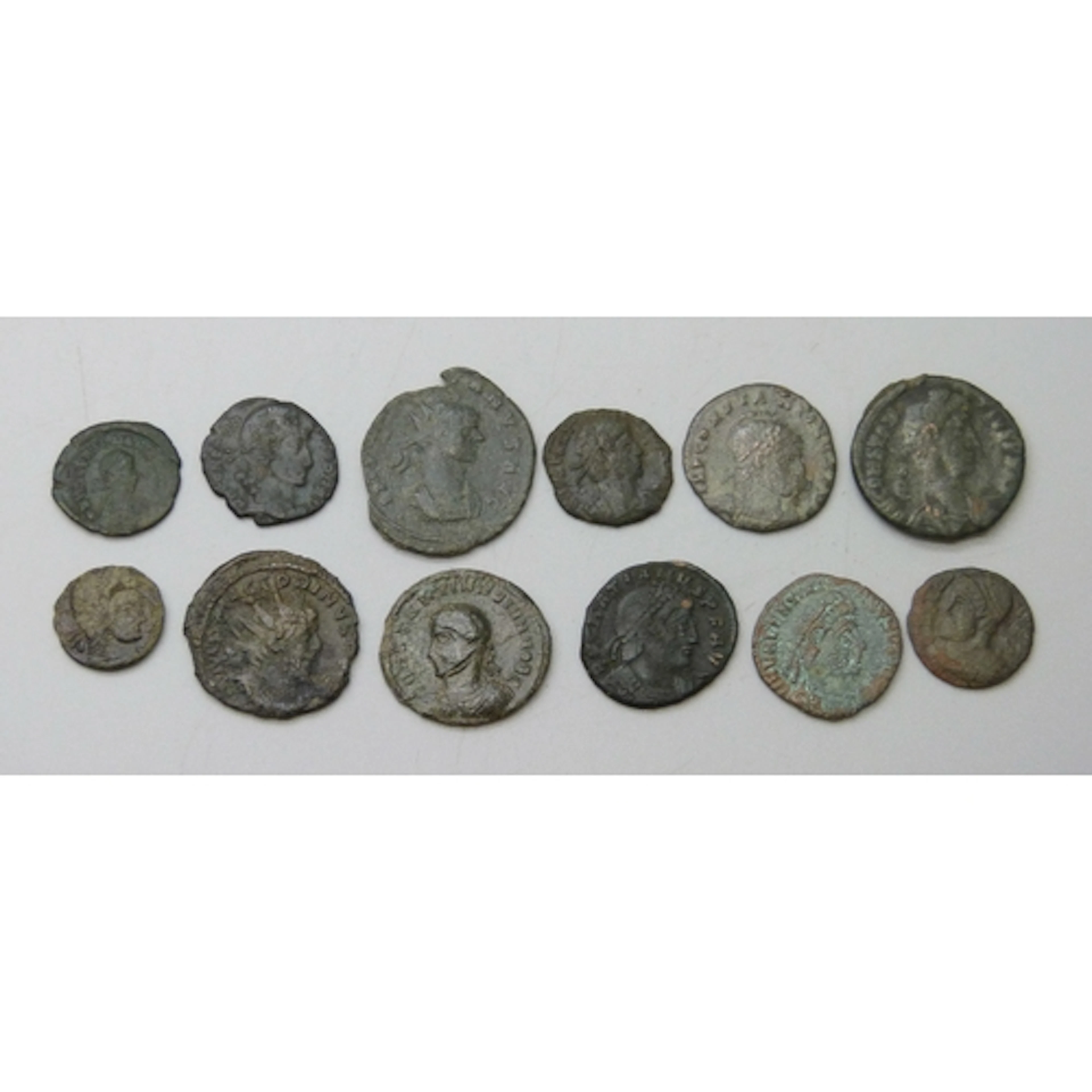 A collection of Ancient Roman coins, pre 410AD