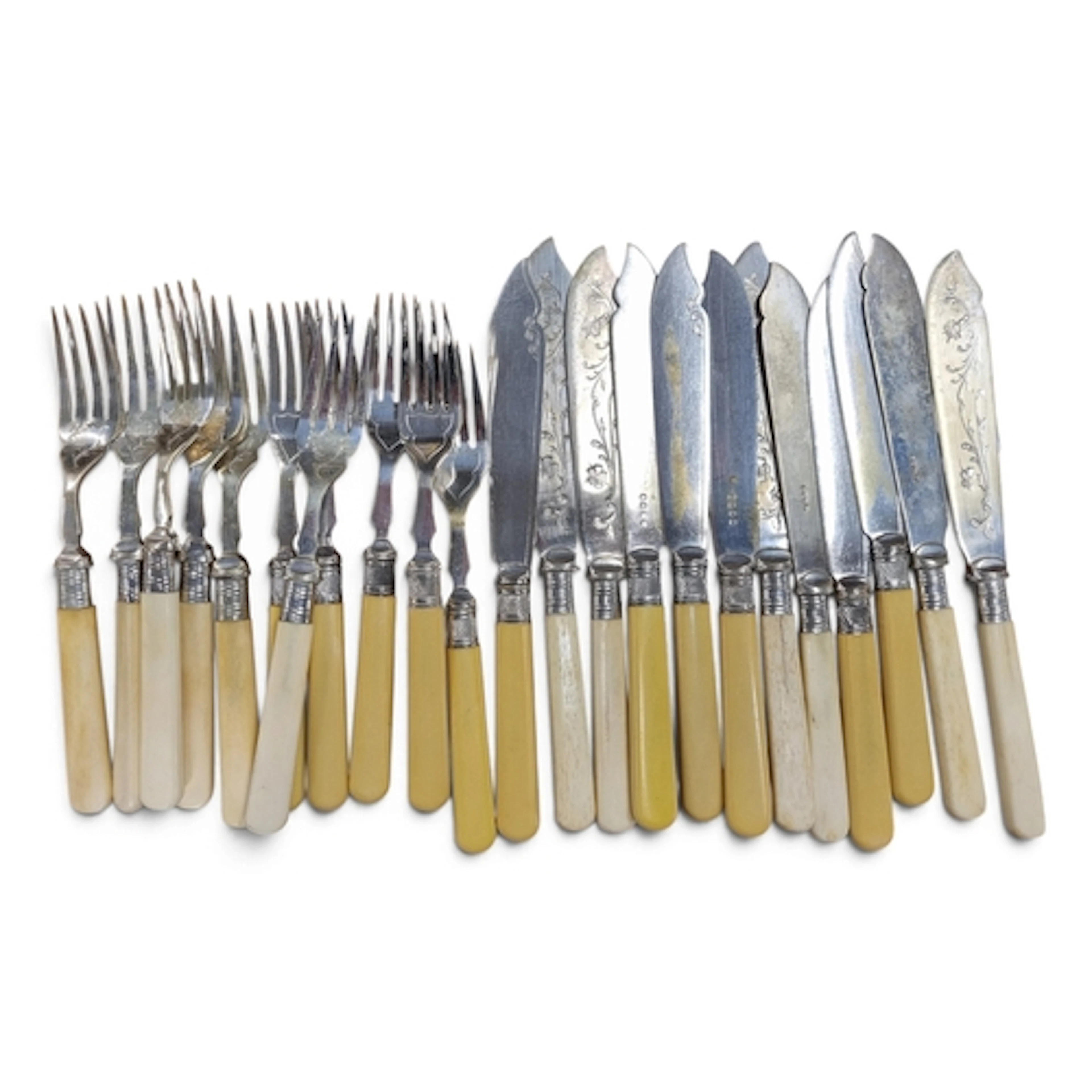 A large quantity of Silver plated Knives and Forks also to i...