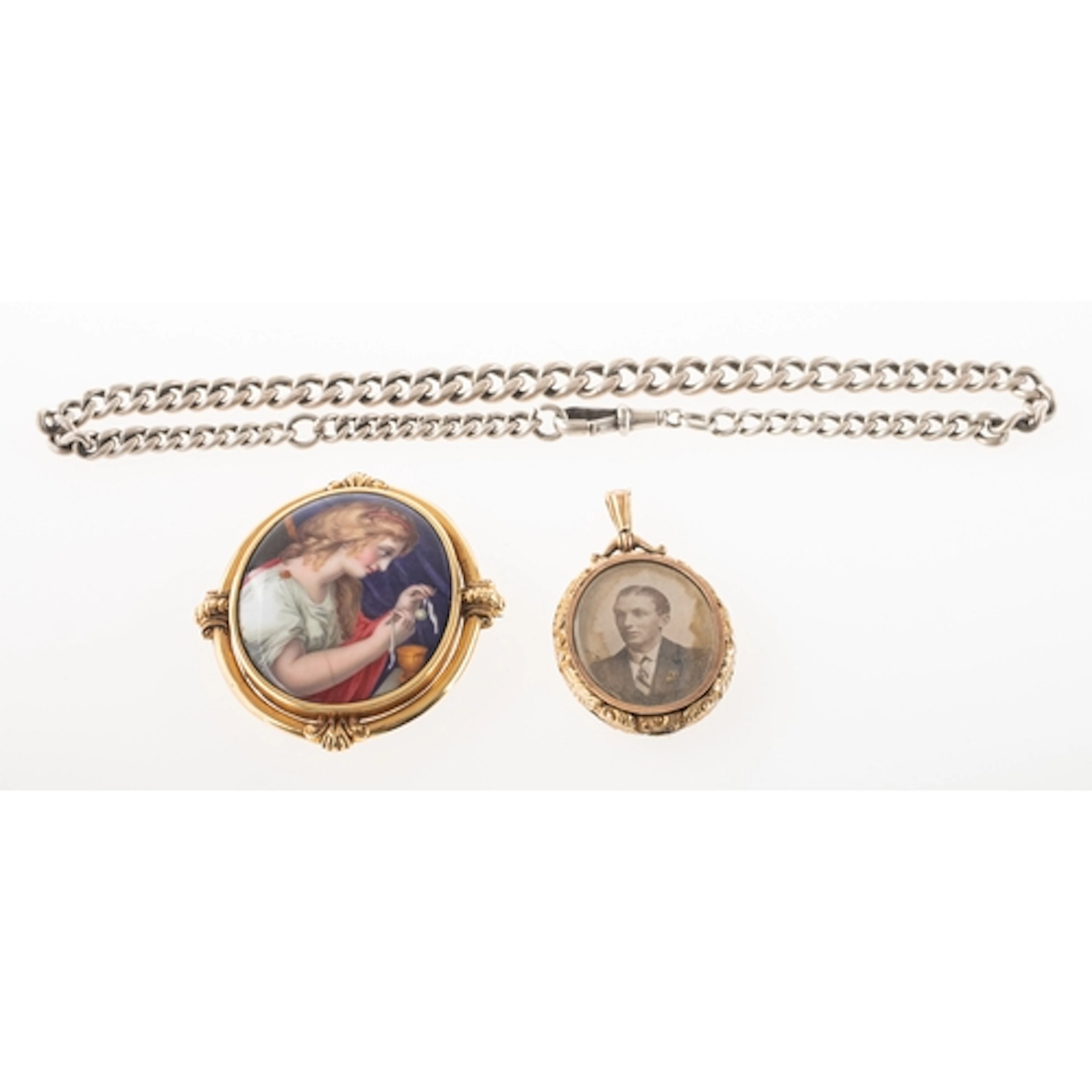 A small collection of jewellery, including a late Victorian/...