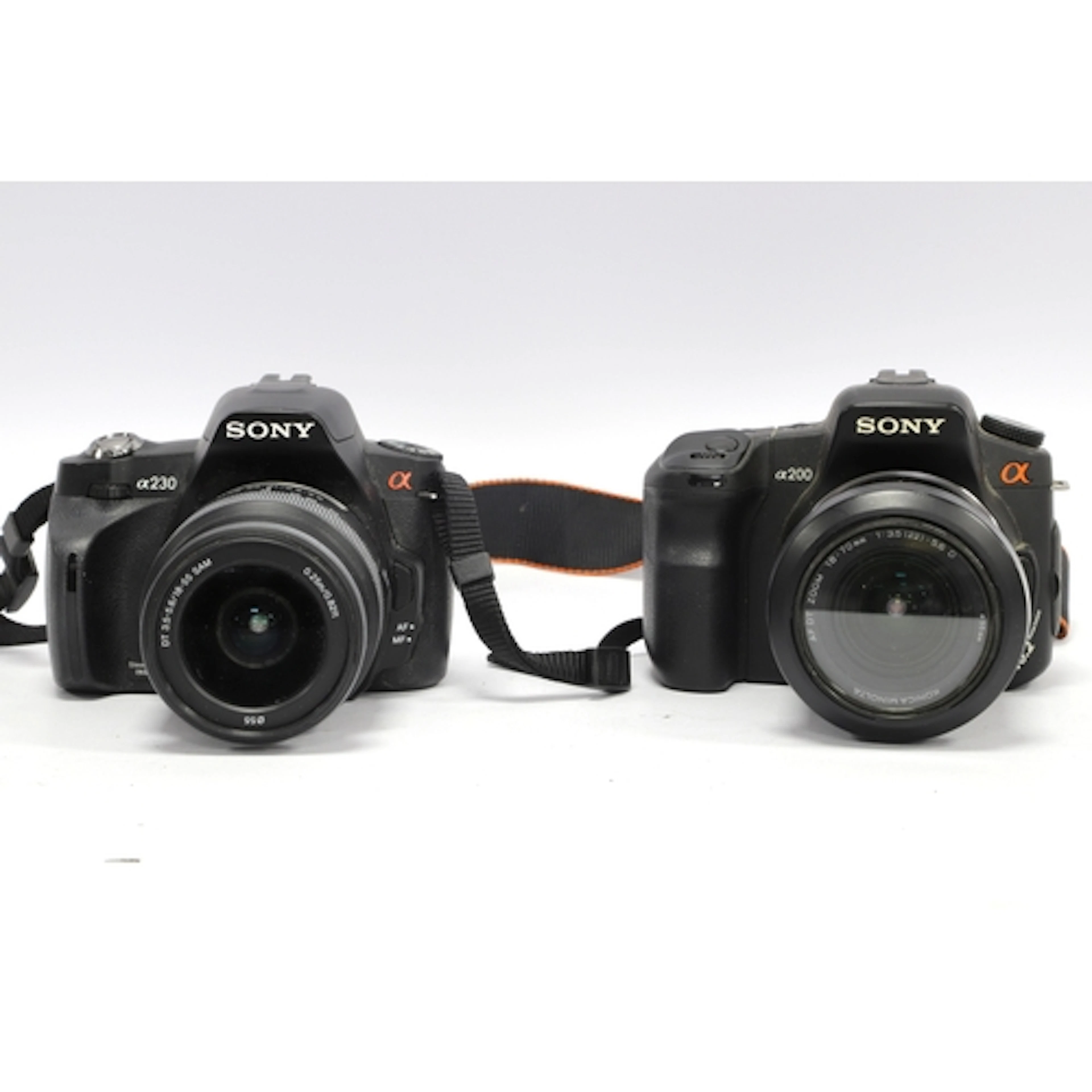 Sony Alpha A230 DSLR Camera with attached Sony DT 18-55mm f/...