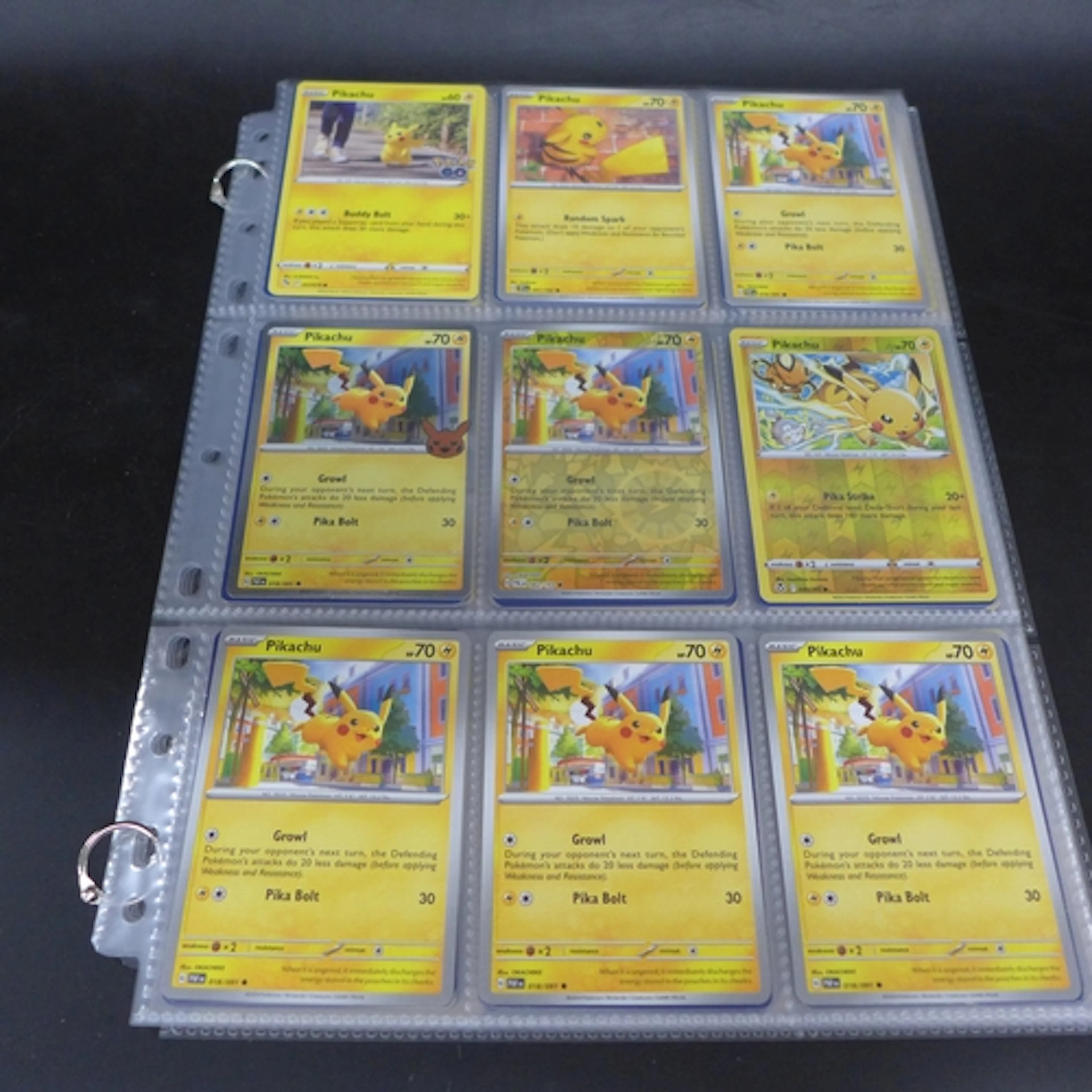A large collection of 108 all Pikachu Pokemon cards includin...