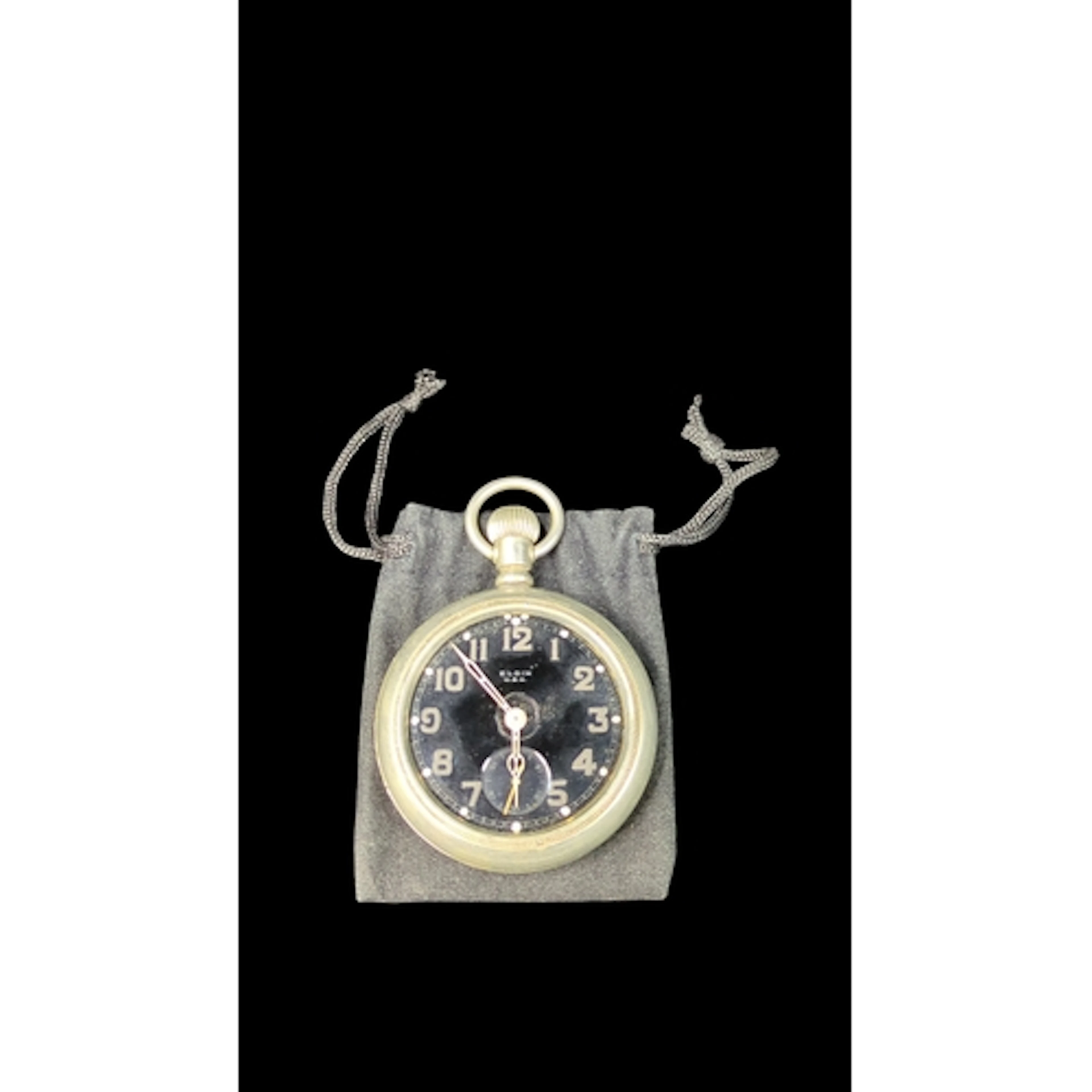 Elgin British military-issue open-face pocket watch, circa 1...