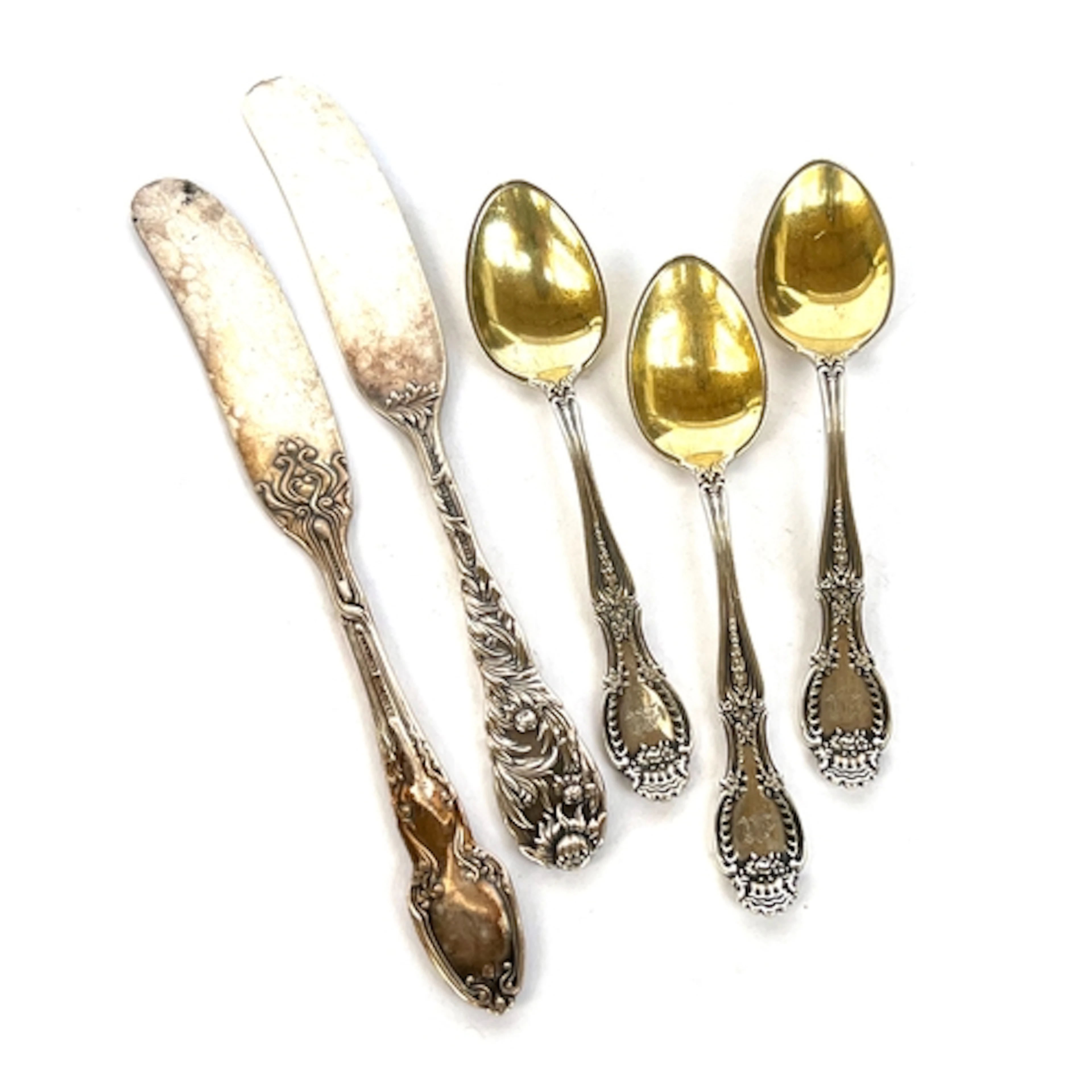 A lot of three Tiffany & Co. sterling silver coffee spoons; ...