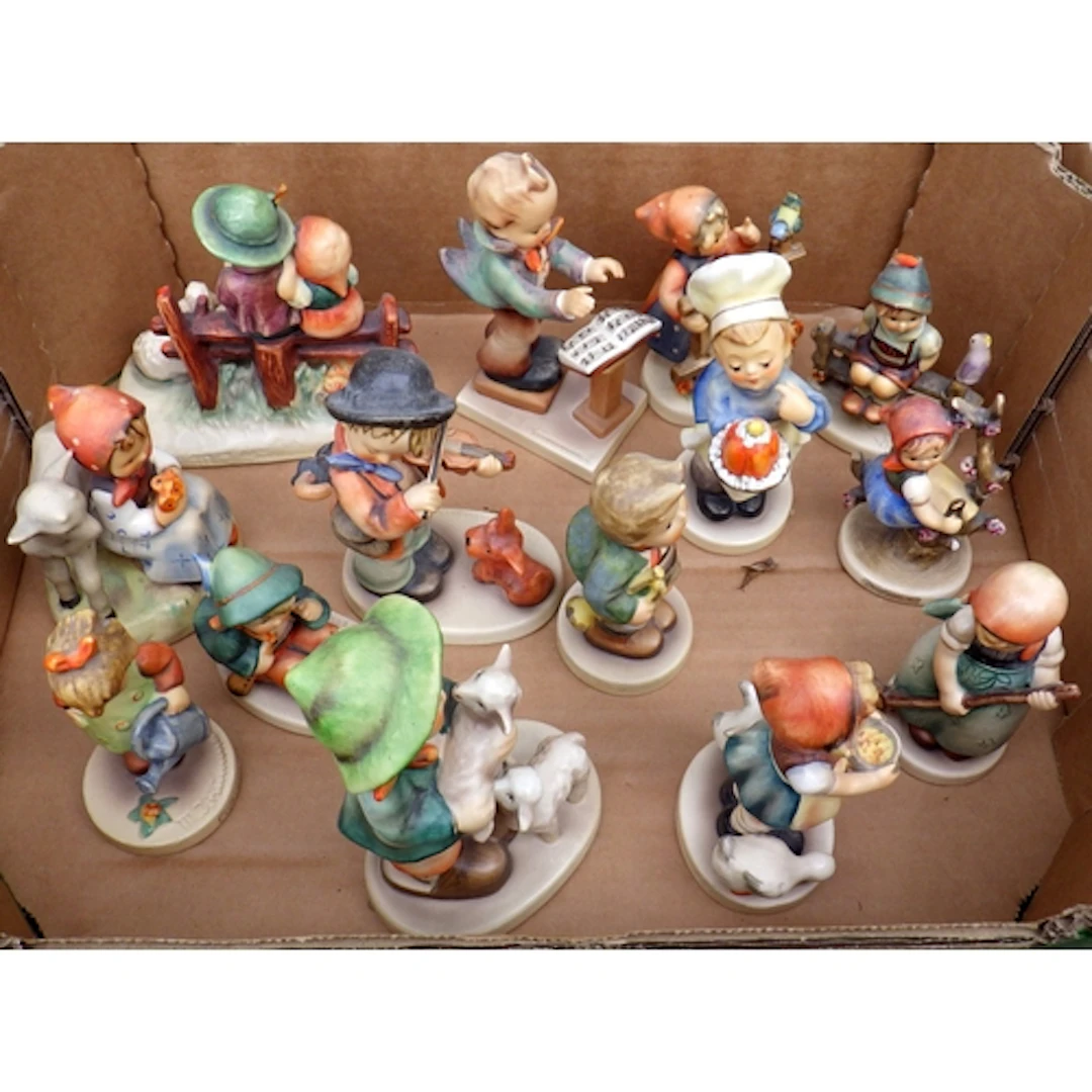 A qty of Hummell figures, a/f some damaged