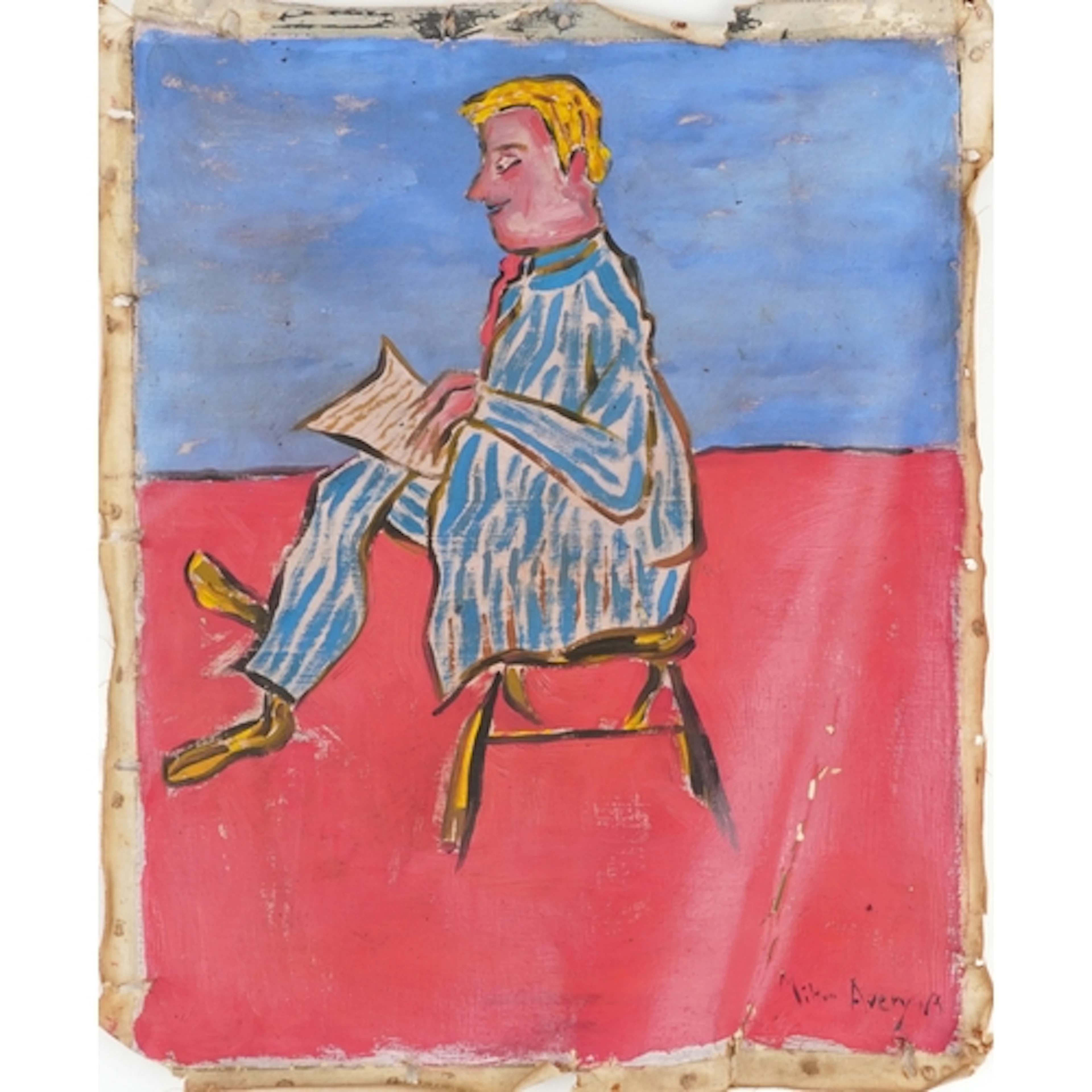 After Milton Avery - Seated man, 20th century American schoo...