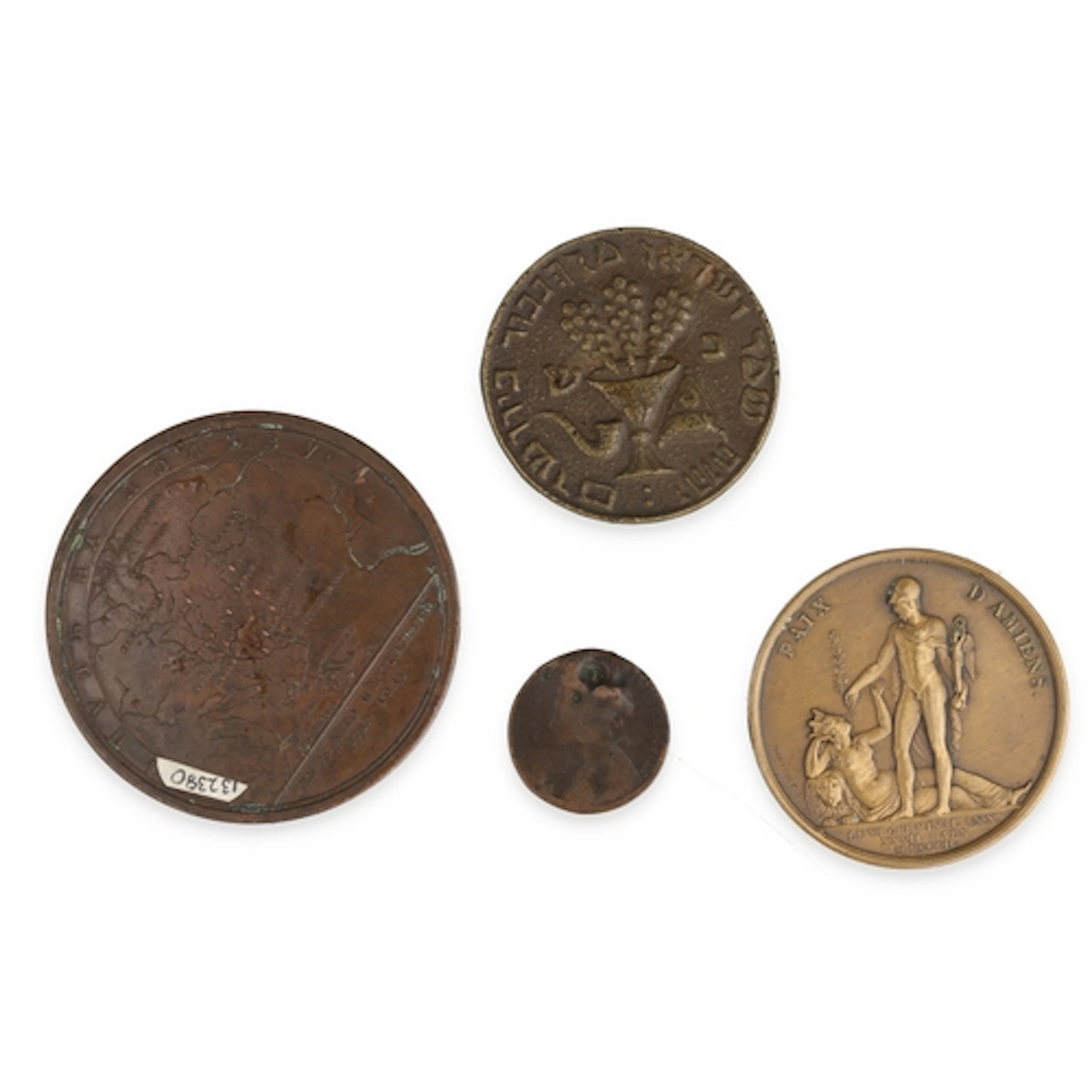 FOUR BRONZE MEDALS, TO INCLUDE ONE COMMEMORATING NAPOLEON BO...