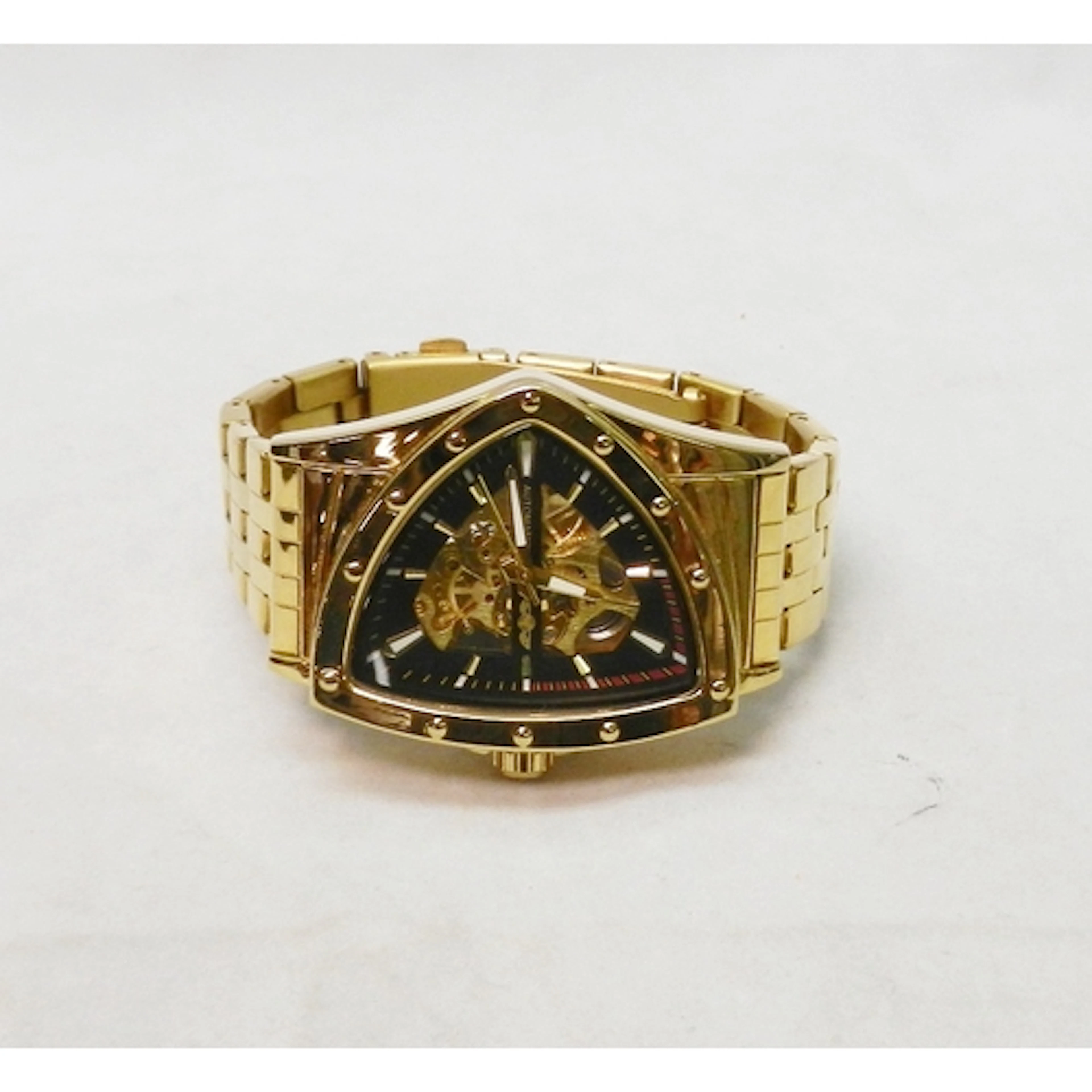 A Winner automatic bracelet watch, gold plated, 37mm across ...