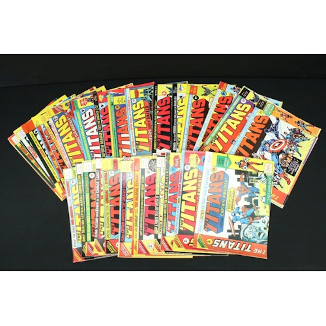Comics - 30 Marvel UK Comics The Titans comics, continuous r...