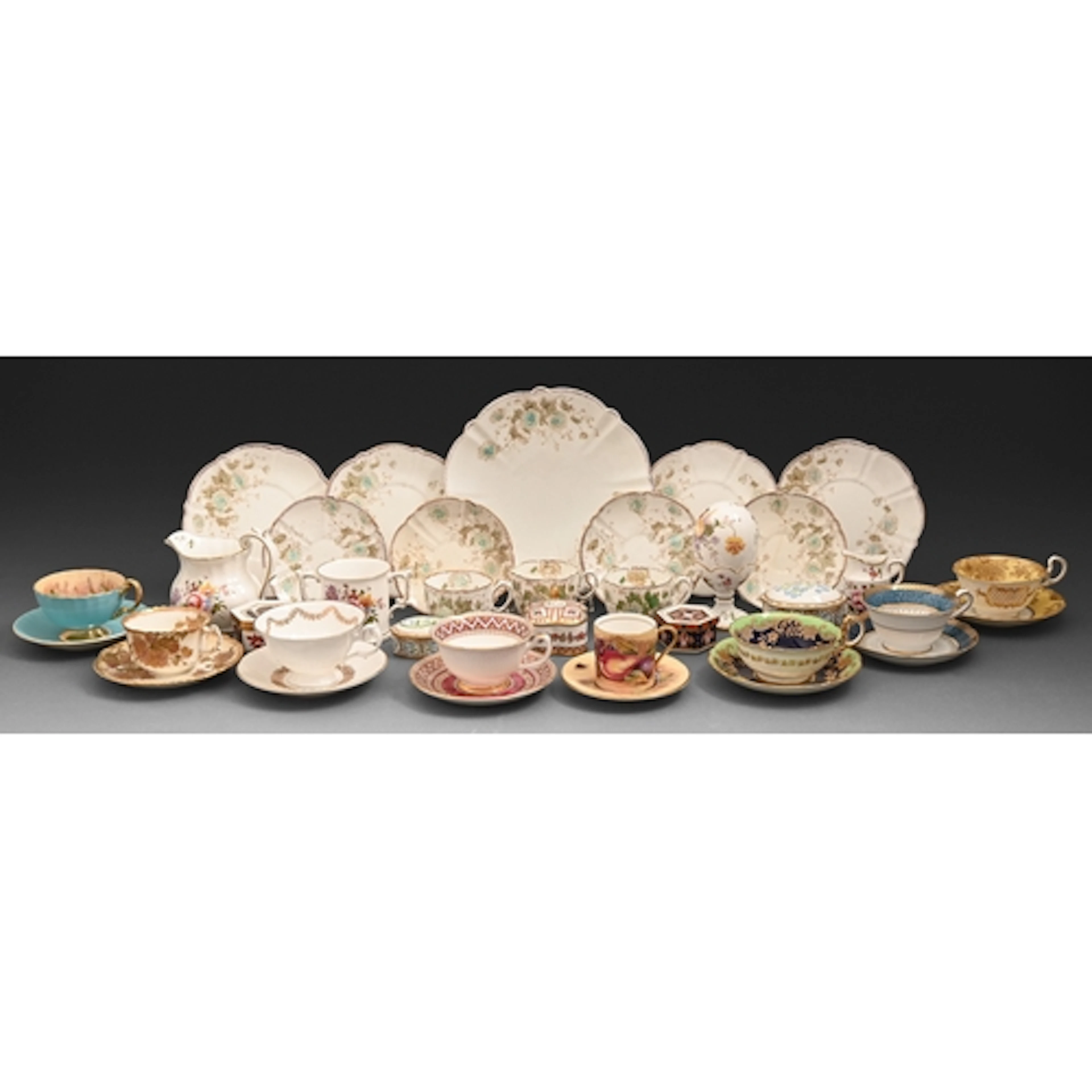 Miscellaneous English bone china tea and trinket ware, 20th ...
