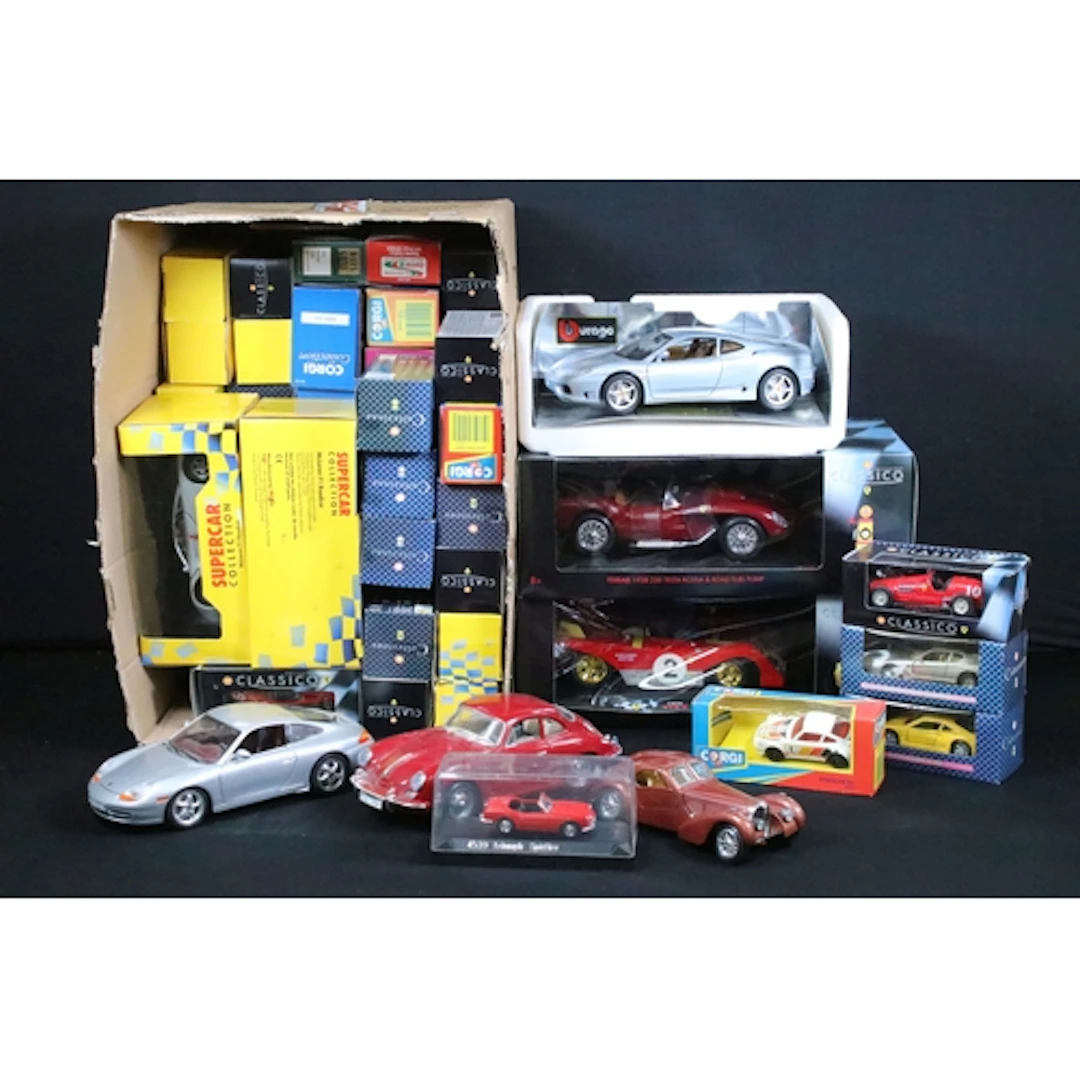 Around 50 boxed / cased diecast models to include Corgi Coll...