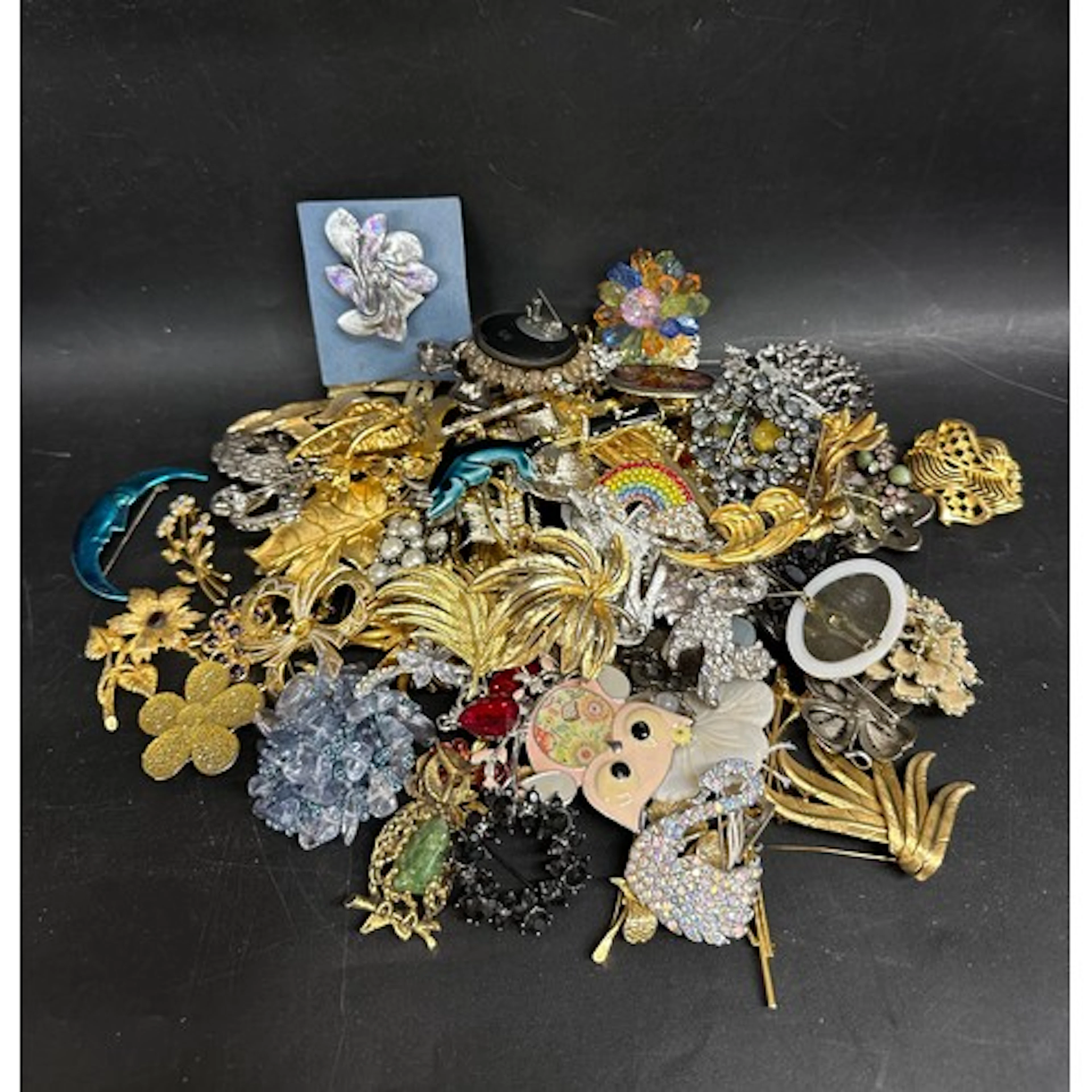 100 costume brooches