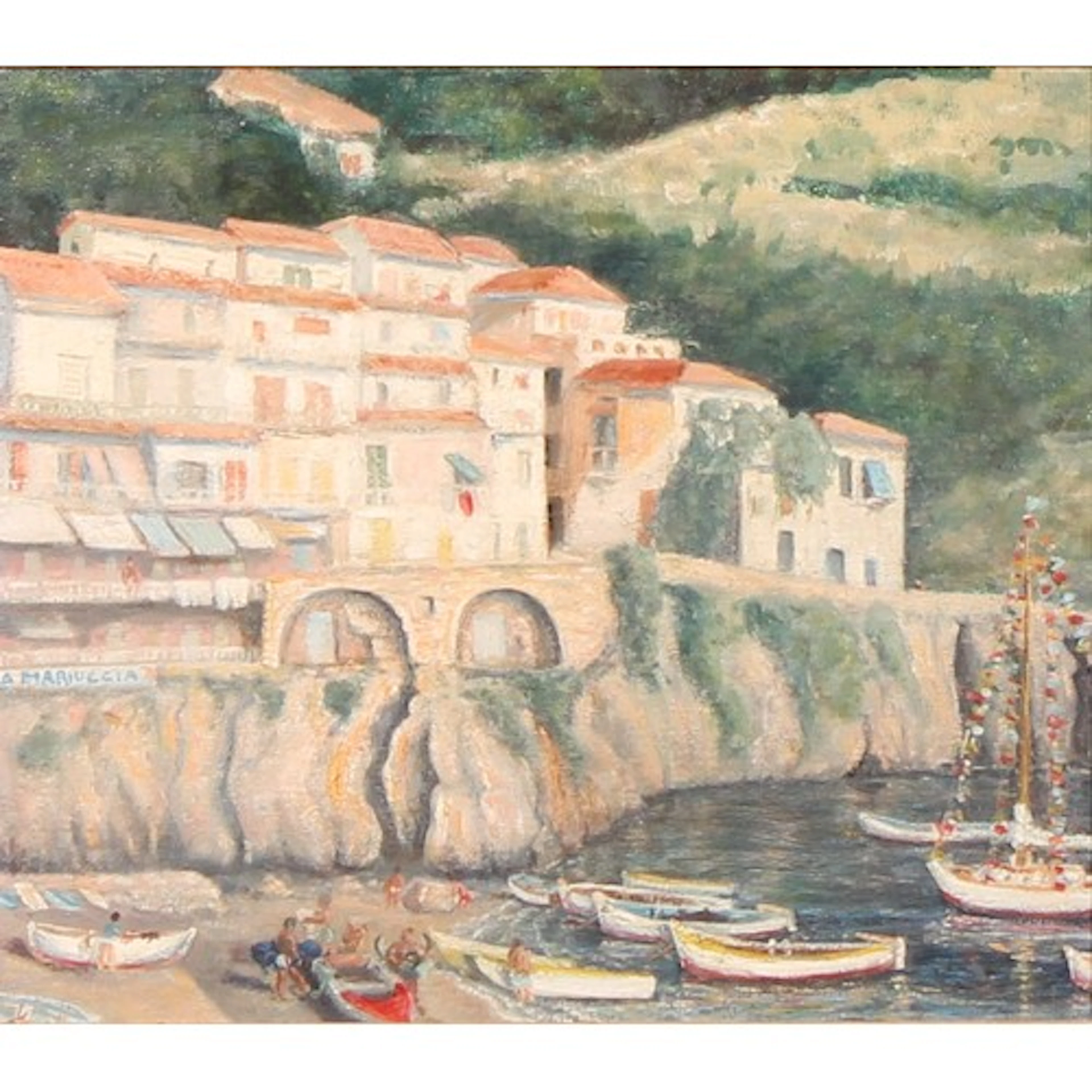 Italian School (20th century) Mariuccia, Impressionist Coast...