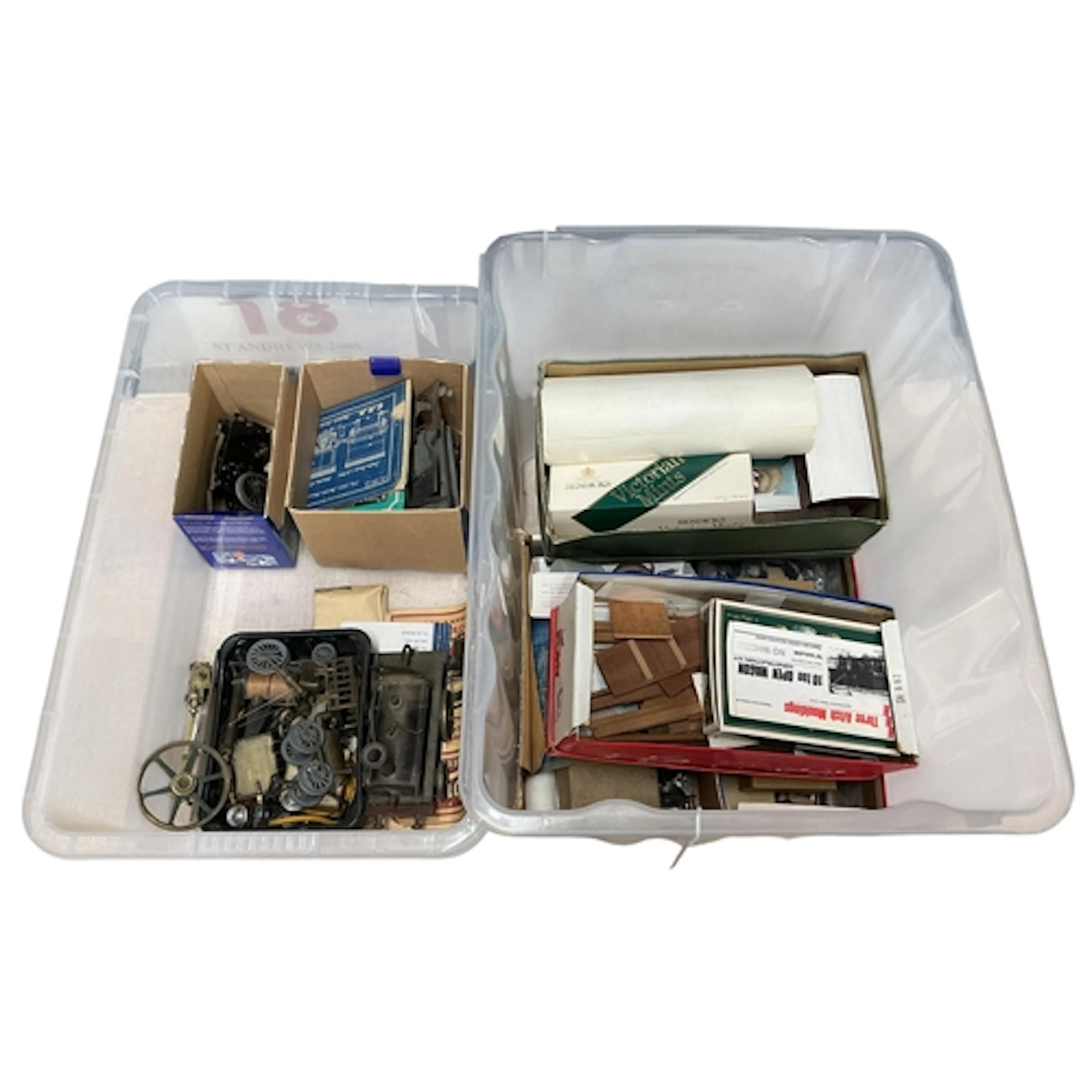 A collection of 0 gauge railway modelling wood and metal com...