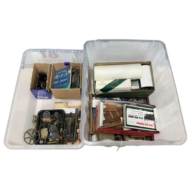 A collection of 0 gauge railway modelling wood and metal com...
