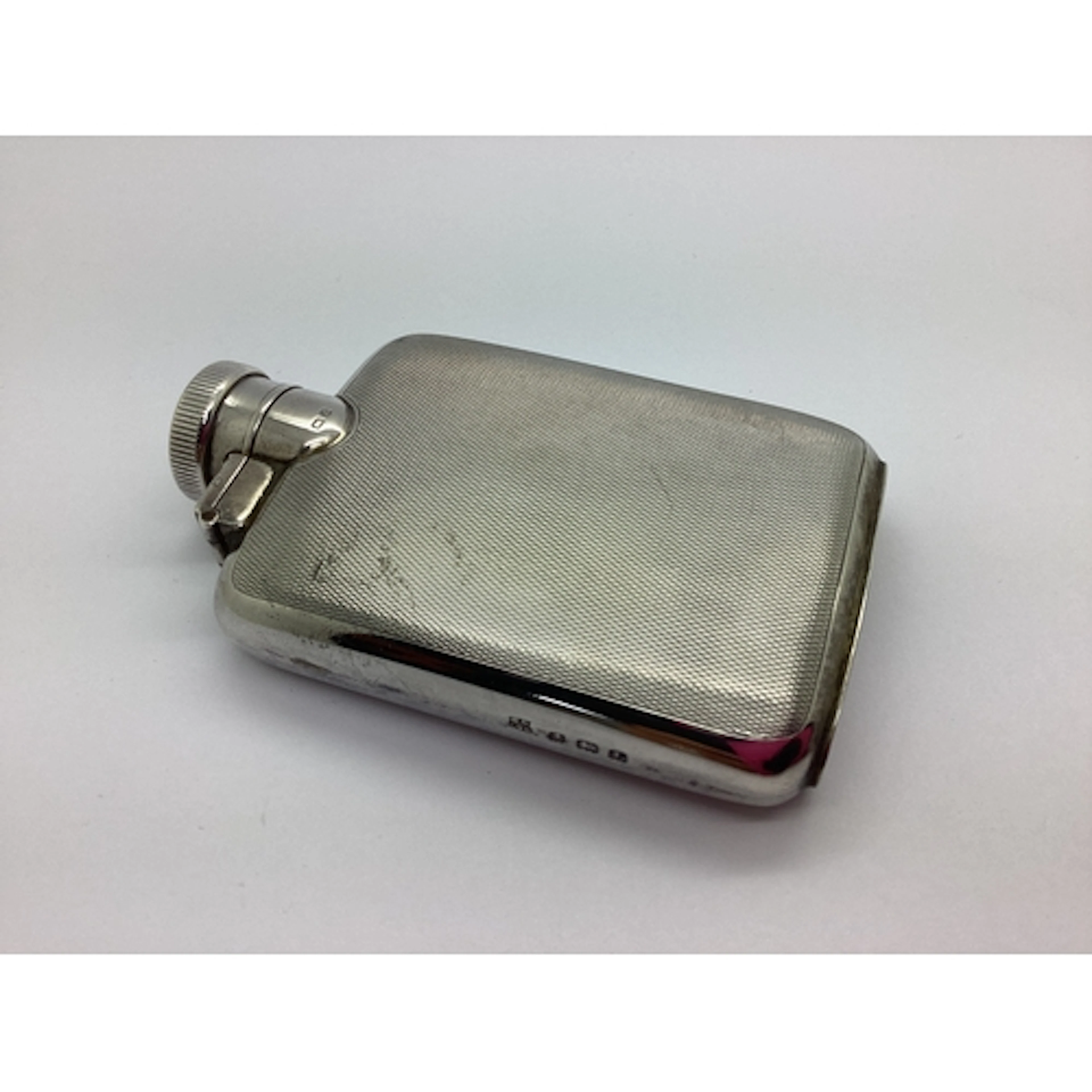 A Hallmarked Silver Hip Flask, WNLtd, Birmingham 1935, with ...