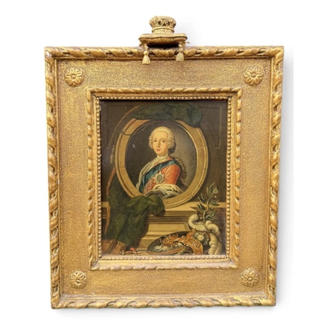 18TH CENTURY ENGLISH SCHOOL: A PORTRAIT OF BONNIE PRINCE CHA...