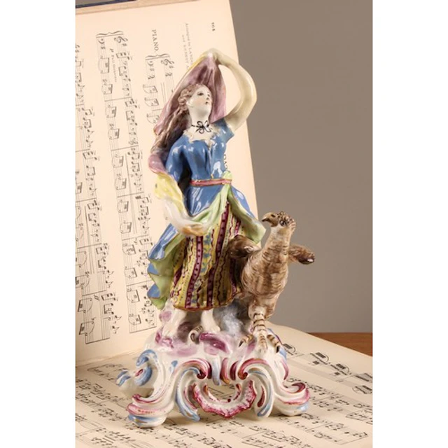 A Bow figure, Juno, she stands with Jupiter, disguised as an...