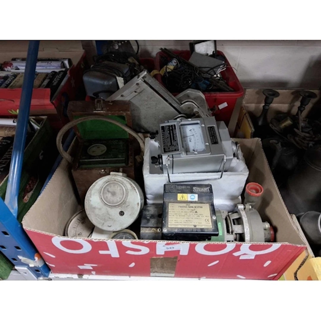 THREE BOXES AND LOOSE OF ELECTRICAL GAUGES AND METERS to inc...