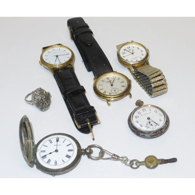 Ladies' silver cased fob watch, together with another fob wa...