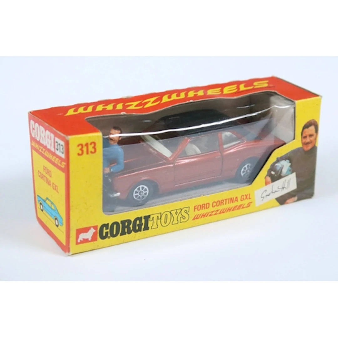 Boxed Corgi Whizzwheels 313 Ford Cortina GXL diecast model i...