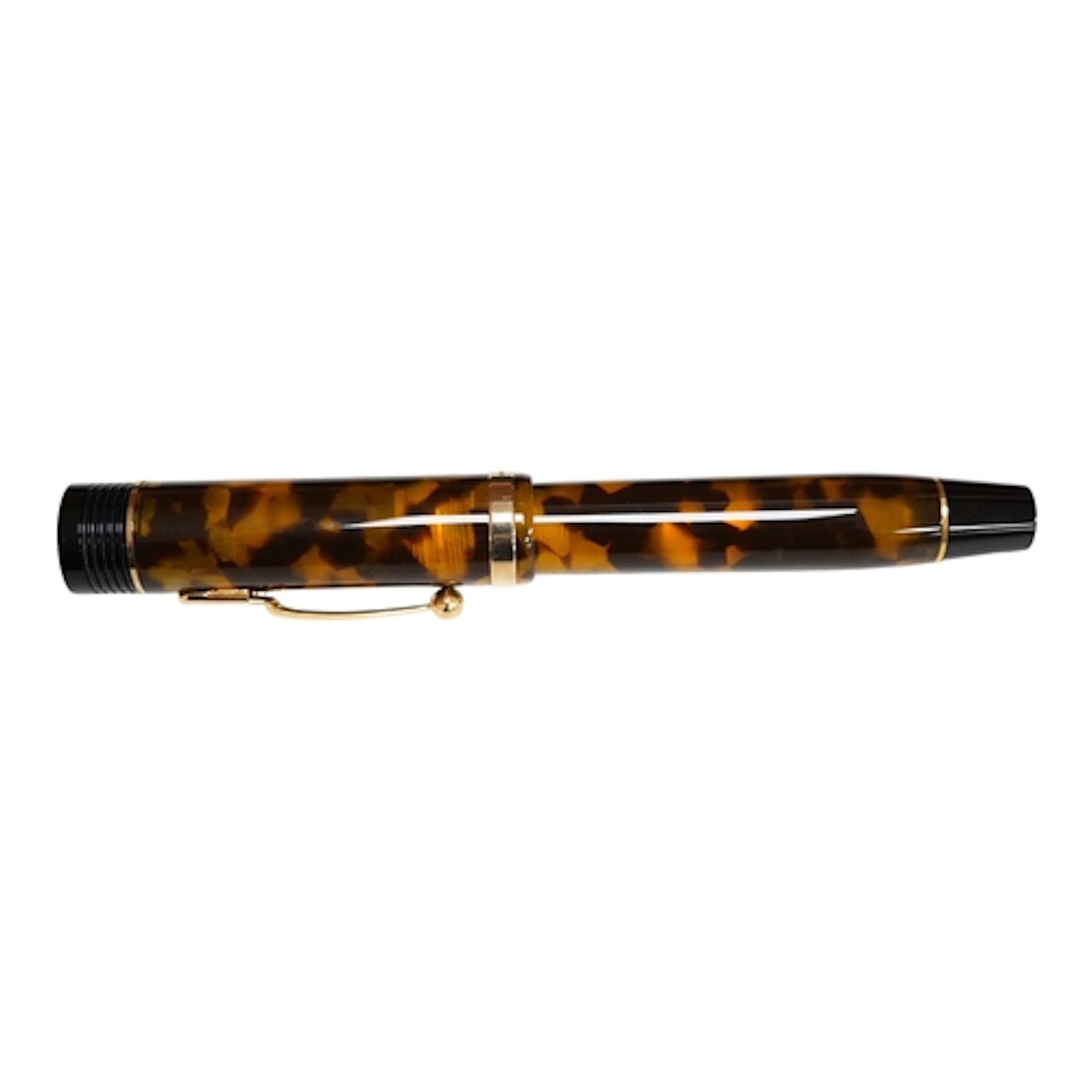 A Conway Stewart Churchill fountain pen, tortoiseshell No 02...