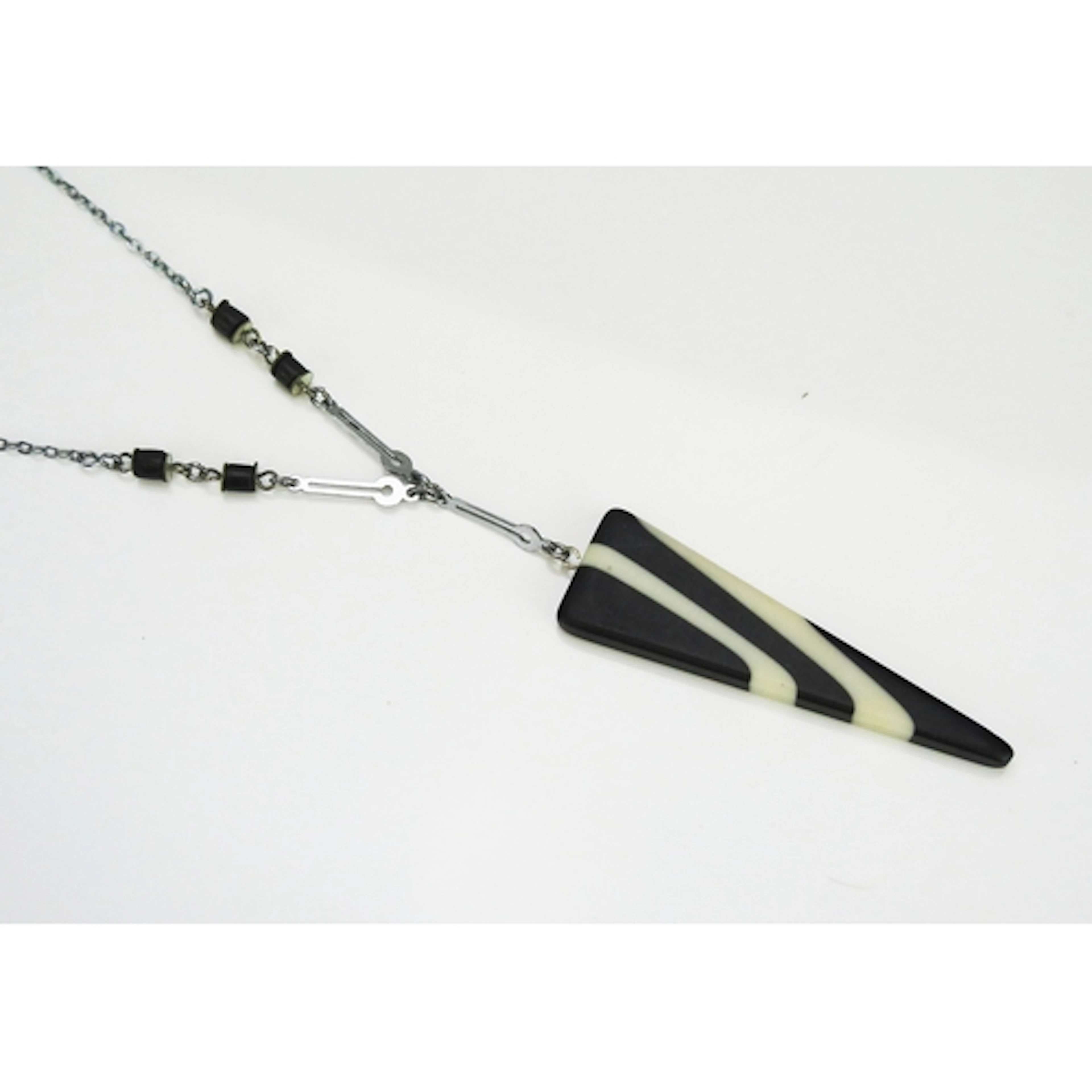 Jakob Bengel - An Art Deco / Bauhaus chrome and Galalith pen...