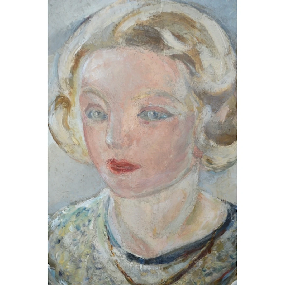 Attributed to Dame Ethel Walker, oil on board, head and shou...