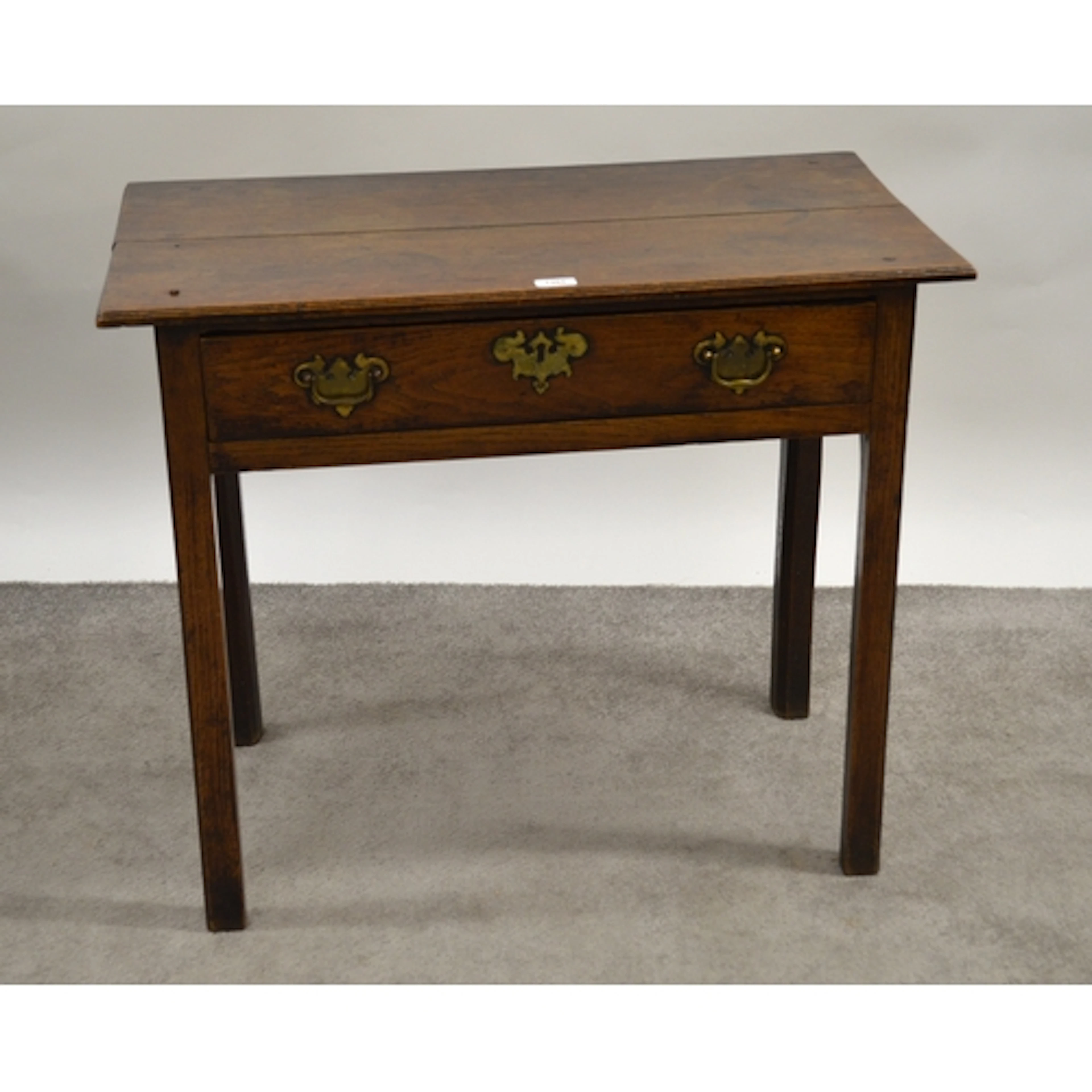 18th Century oak side table with a single frieze drawer rais...