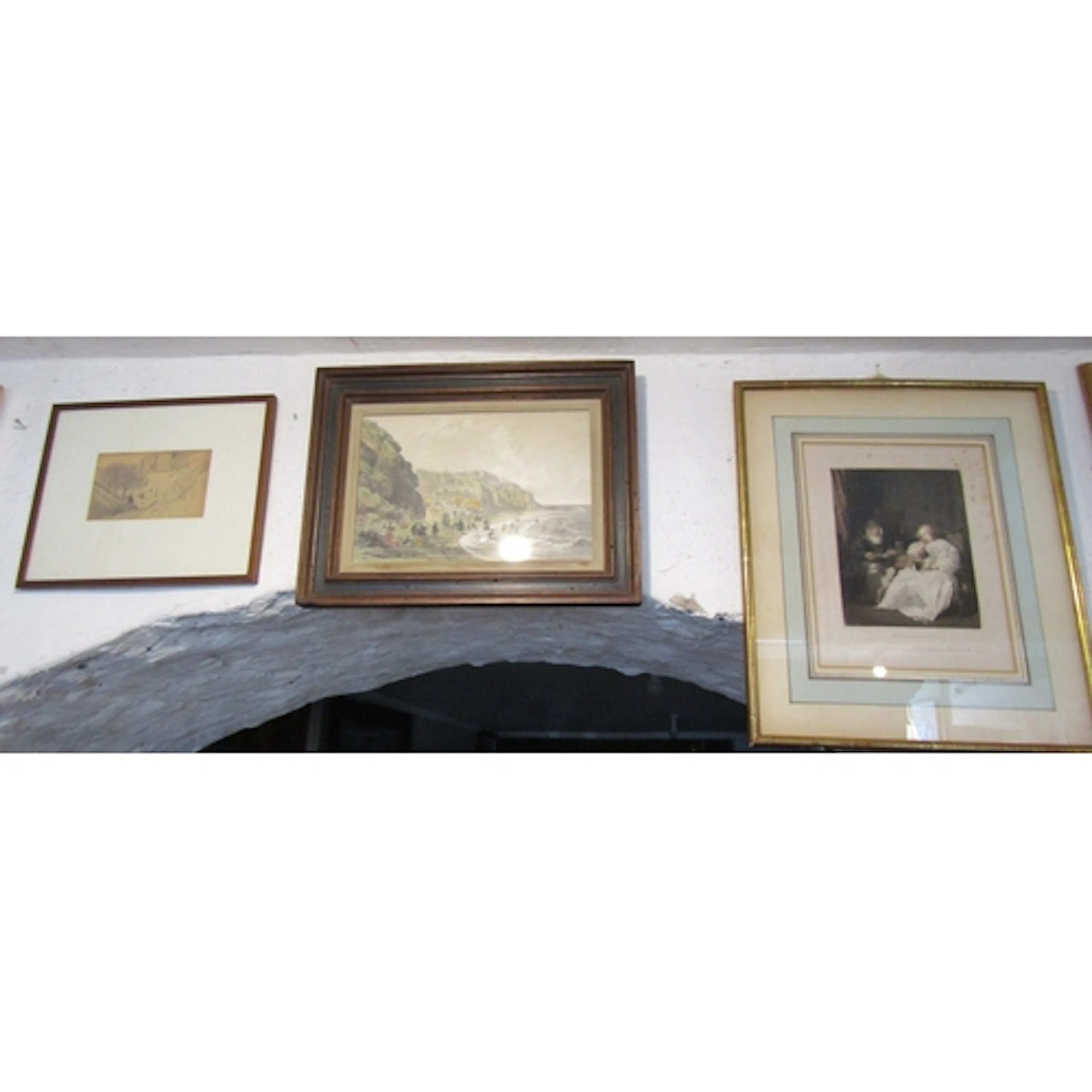 Three Framed and Glazed Pictures Including Watercolour and T...