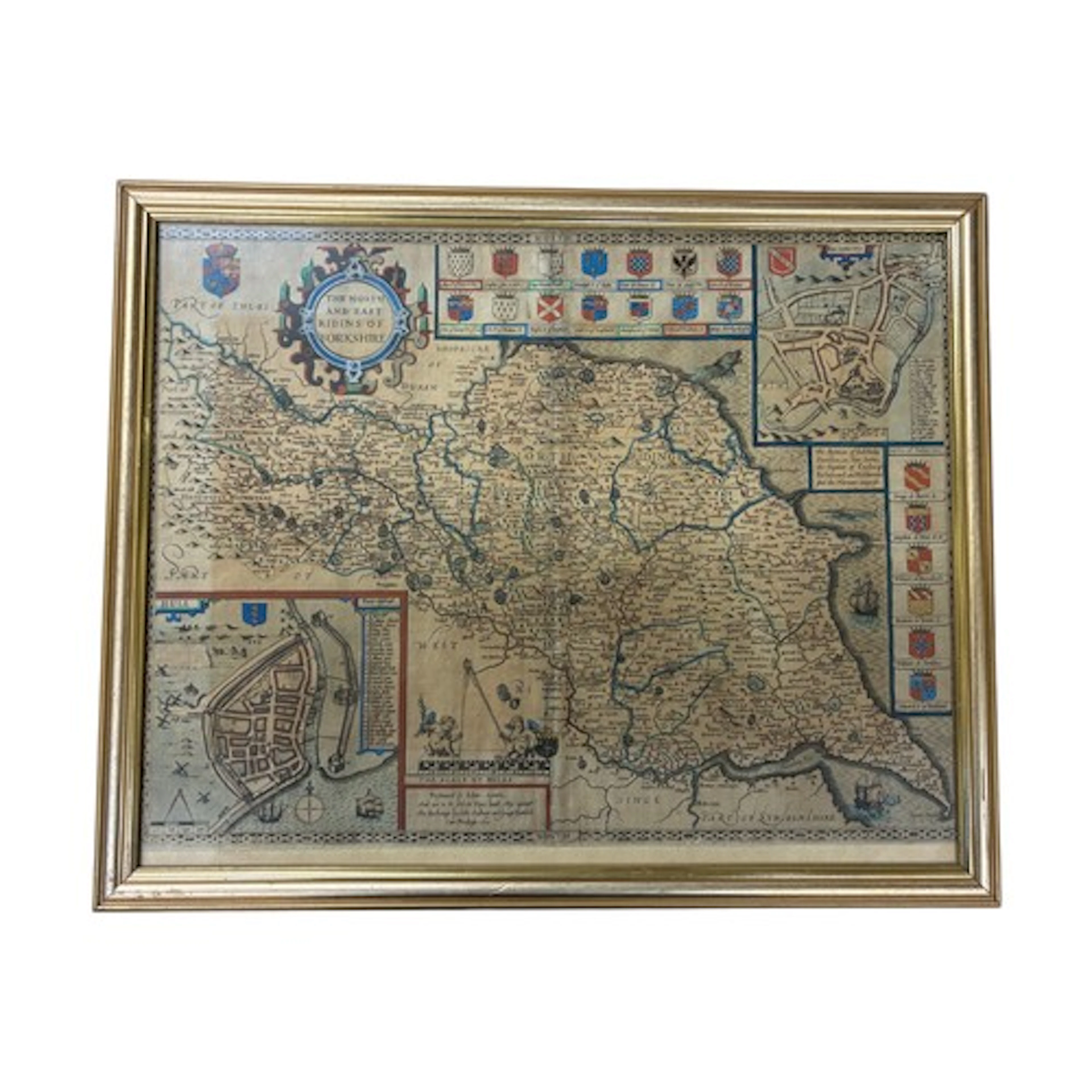 John Speede - The North and East Ridins of Yorkshire, hand-c...