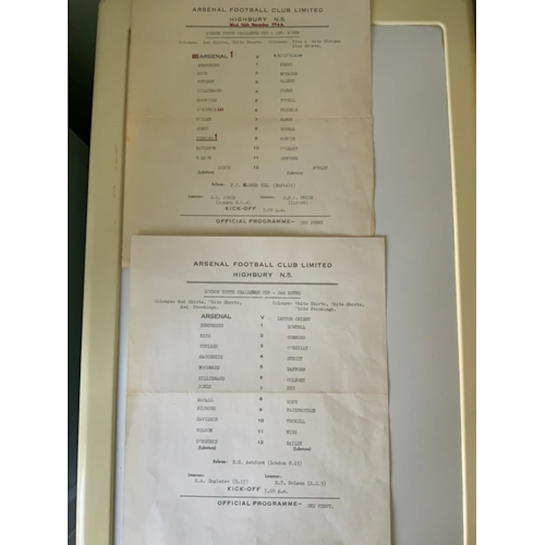 66/67 Arsenal Youth Home Football Programmes: London Youth C...