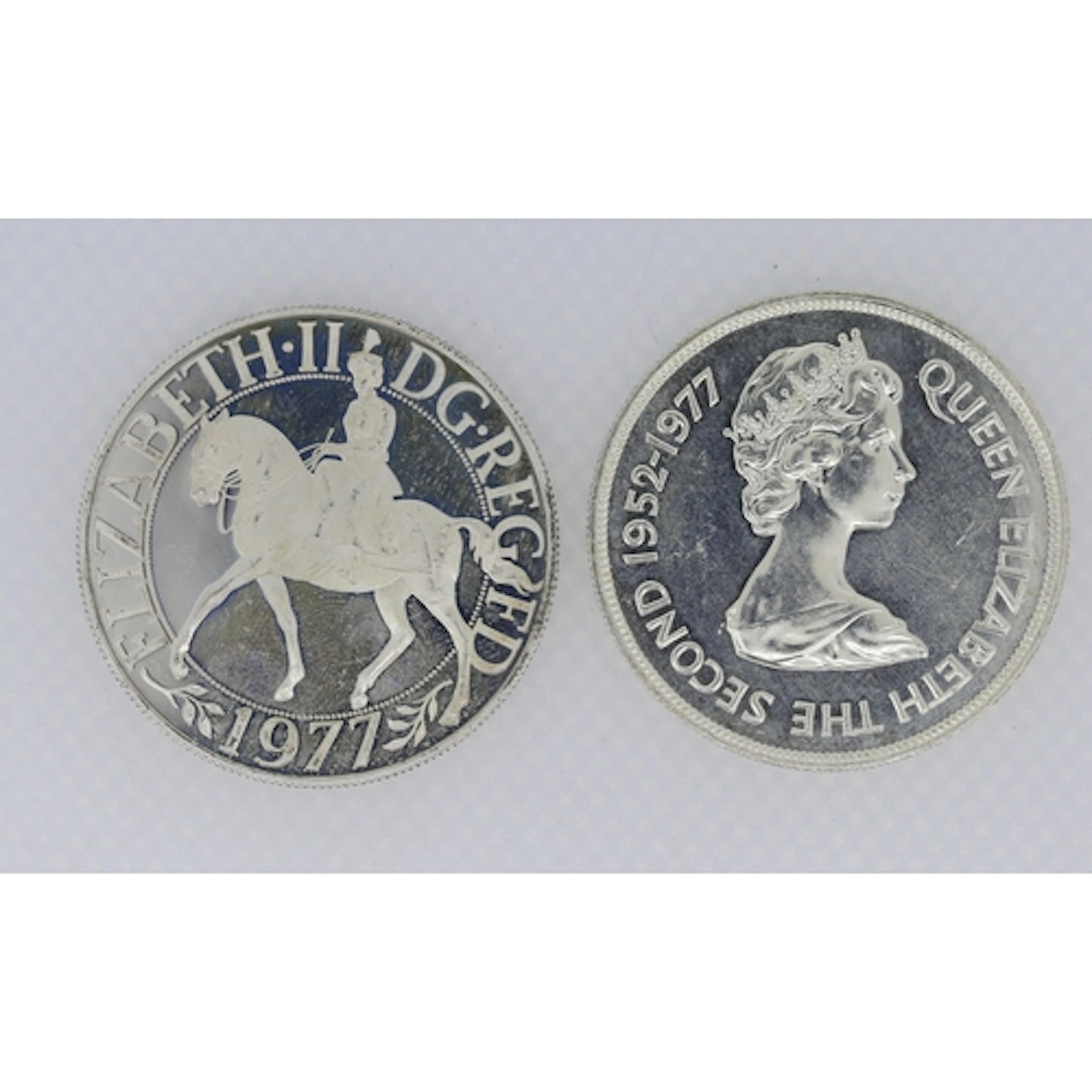 Silver Proof Jubilee Crown Coin Dated 1977 and Silver Maurit...