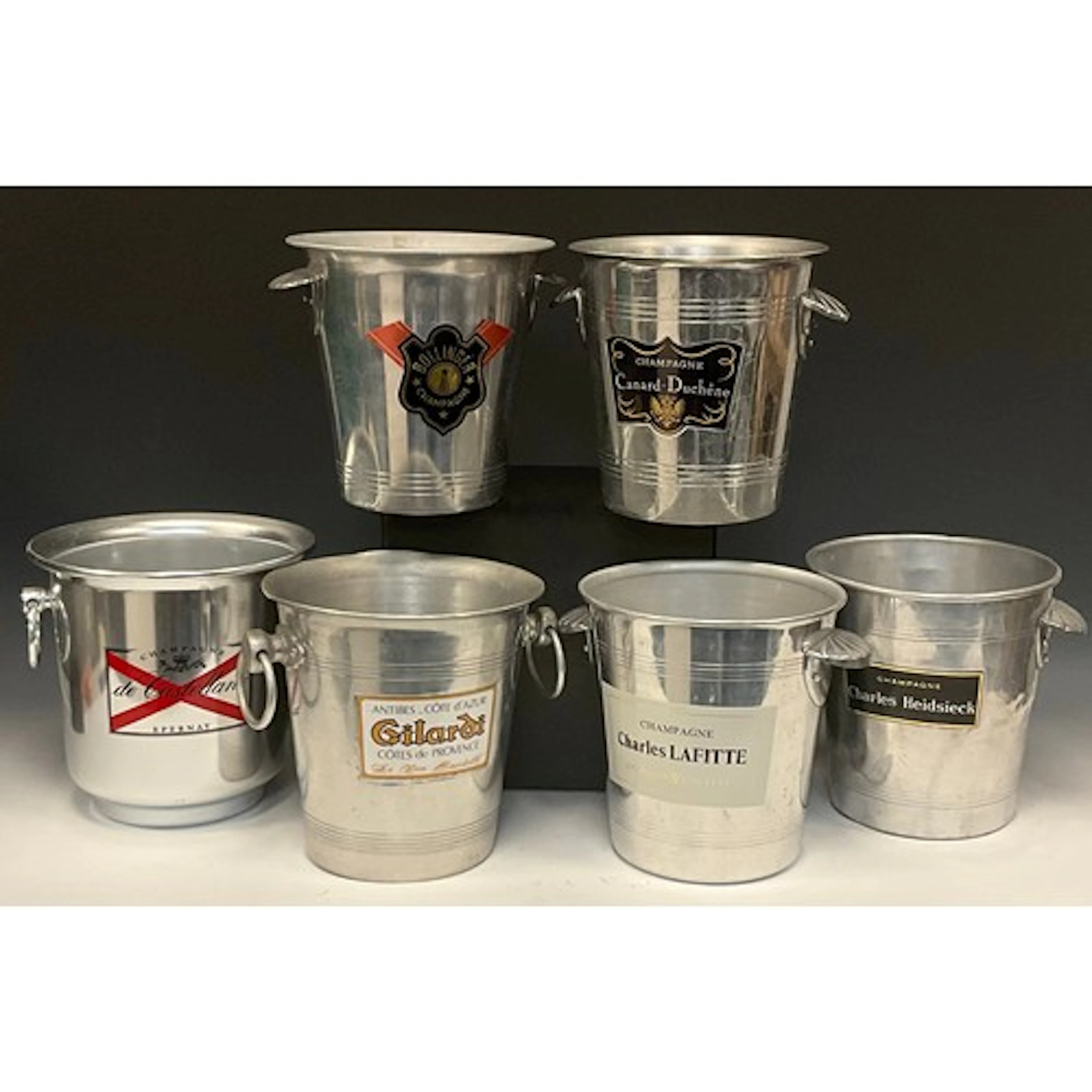 Garden Party Accessories - Six Vintage Aluminium Champagne I...