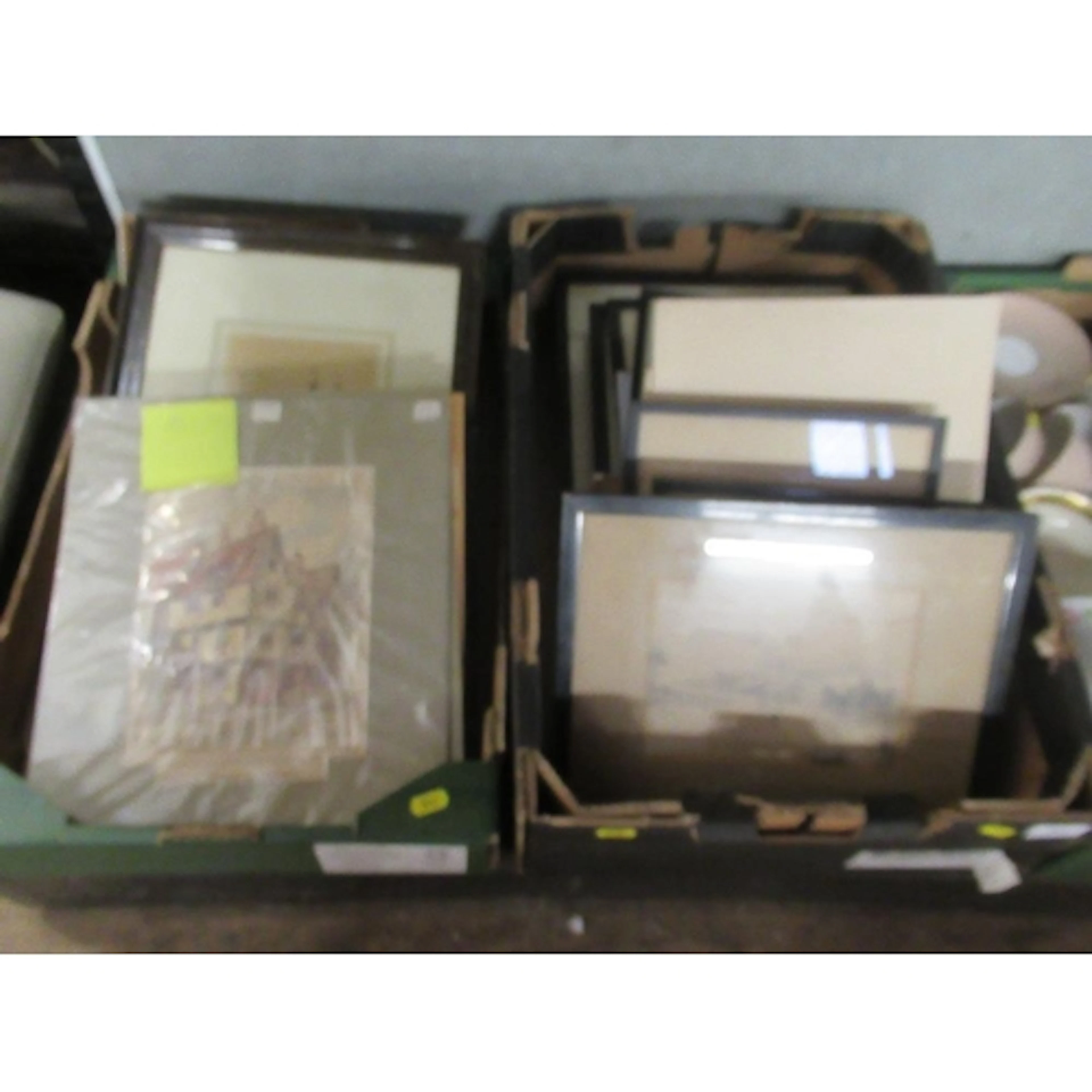 Two boxes of antique and later prints
