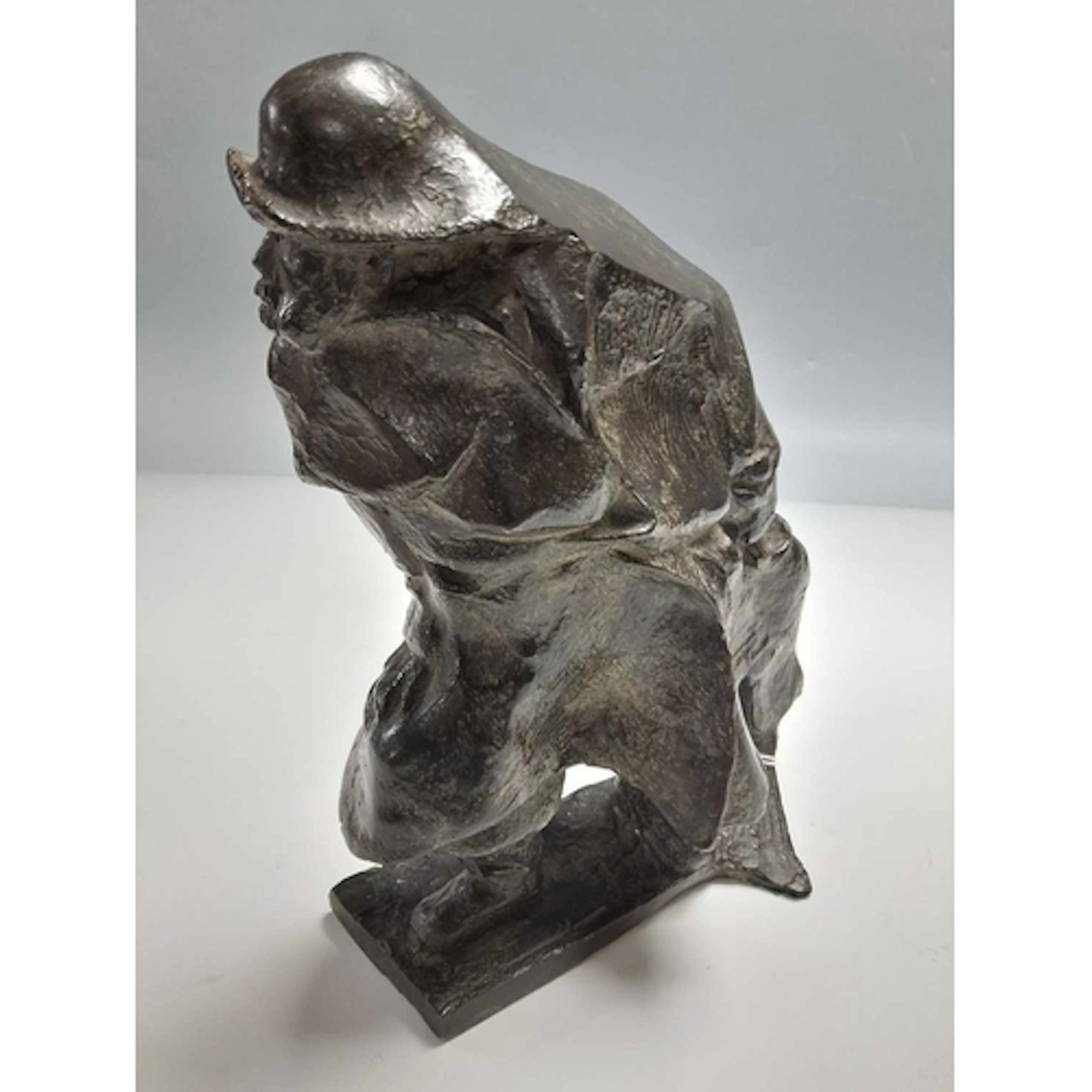 JOHN W. MILLS (1933-2023): 'RIVERMAN WITH FISH', the bronze ...