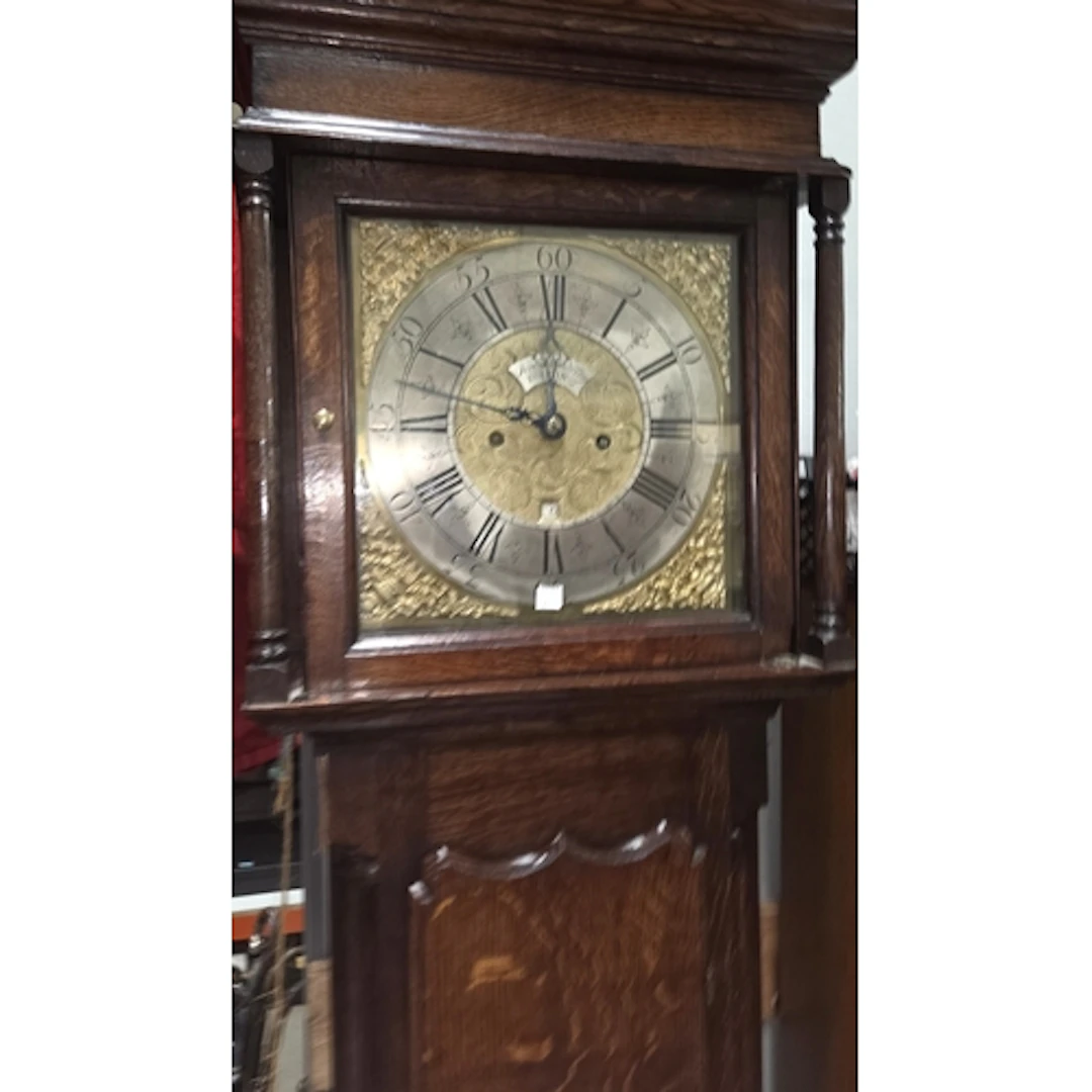 Kere Sandring Bolton, Long case clock, brass dial, antique o...